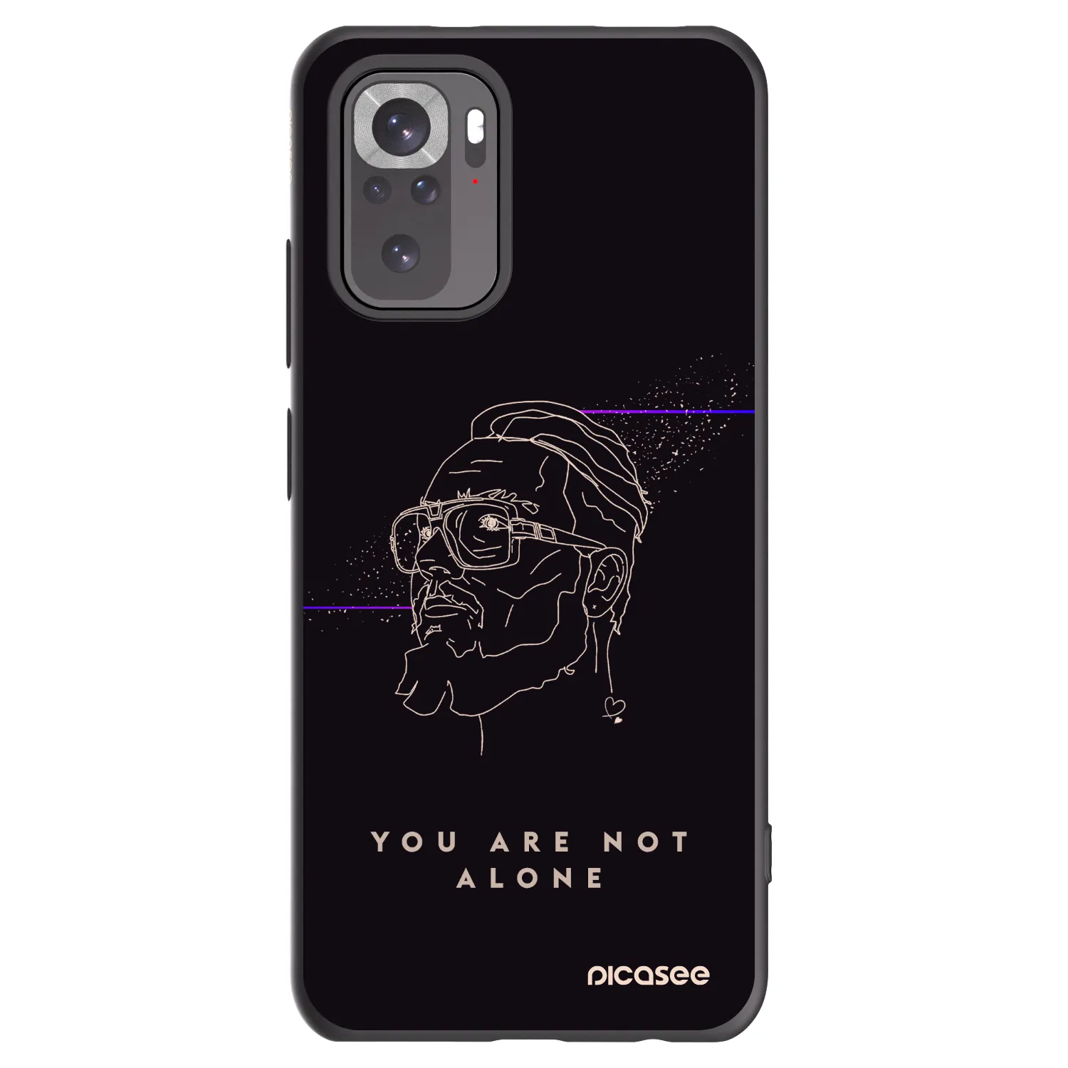 Picasee silikonový černý obal pro Xiaomi Redmi Note 10S - You are not alone