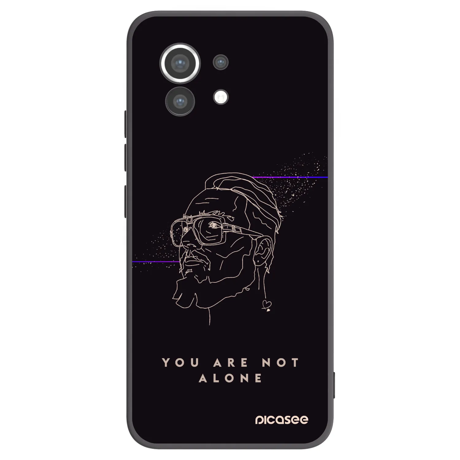 Picasee silikonový černý obal pro Xiaomi Mi 11 - You are not alone
