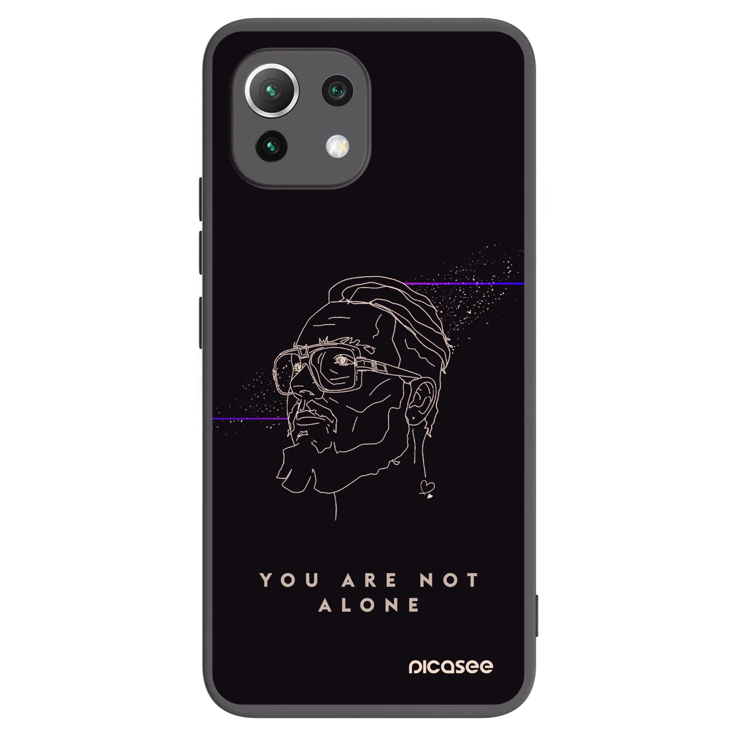 Picasee silikonový černý obal pro Xiaomi Mi 11 Lite - You are not alone