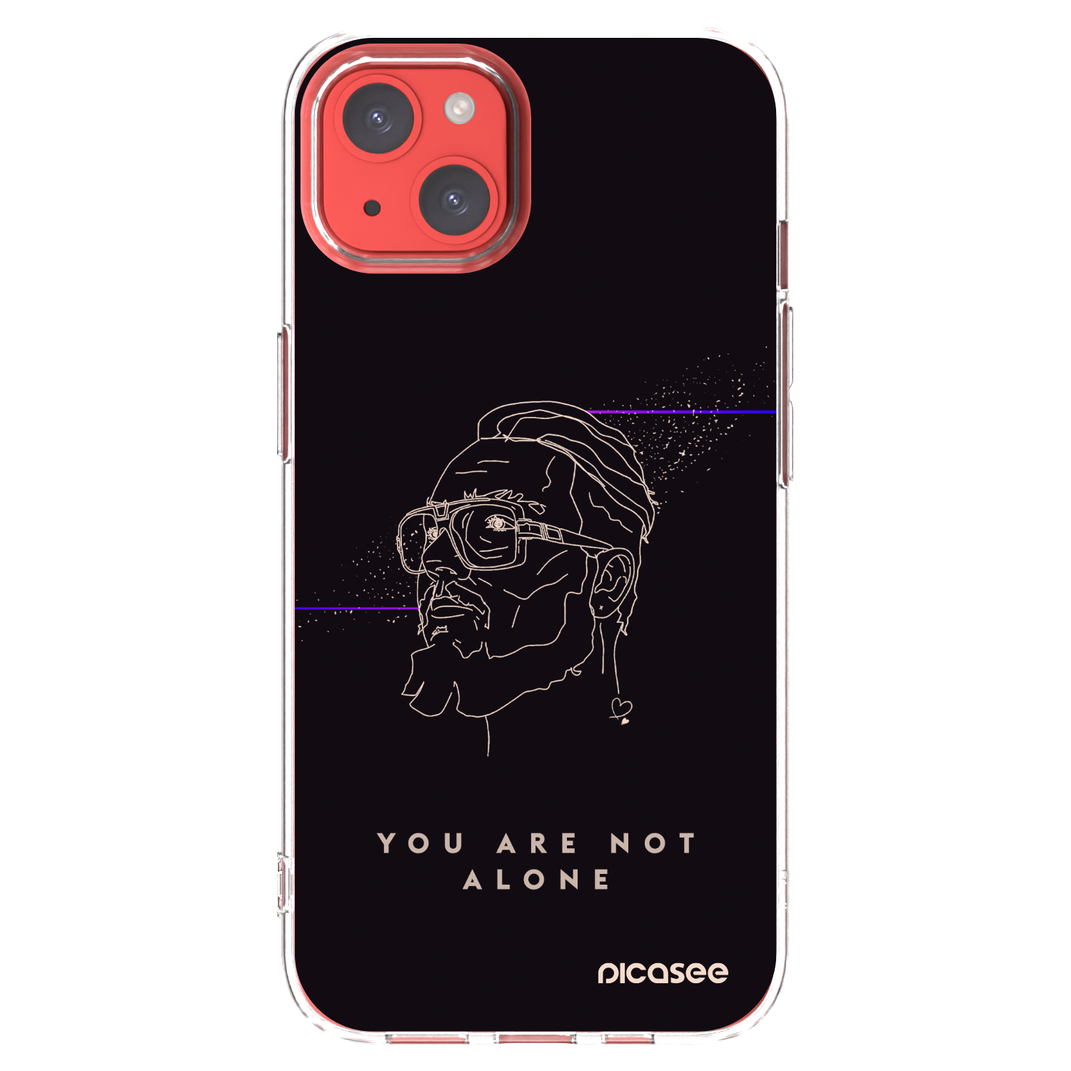 Picasee silikonový průhledný obal pro Apple iPhone 13 - You are not alone