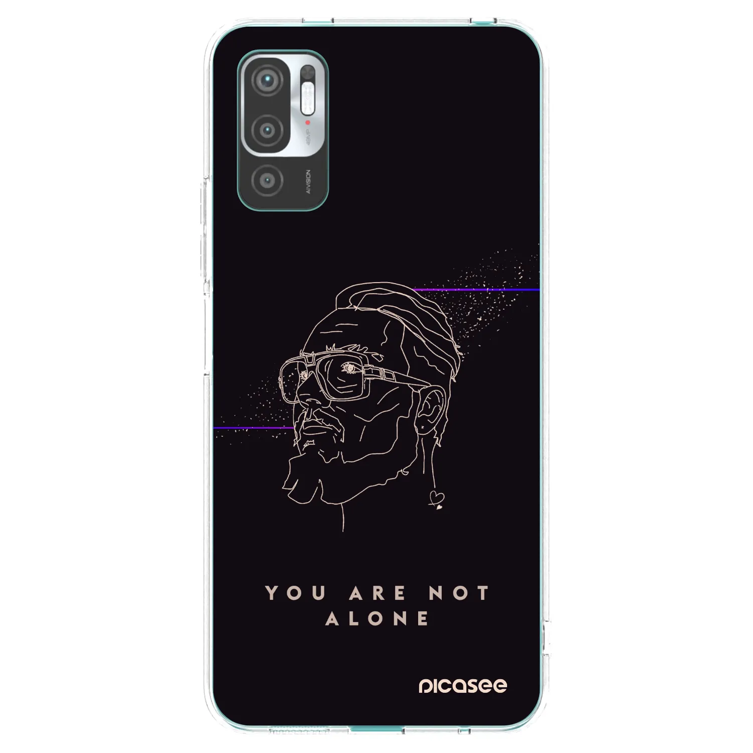 Picasee silikonový průhledný obal pro Xiaomi Redmi Note 10 5G - You are not alone