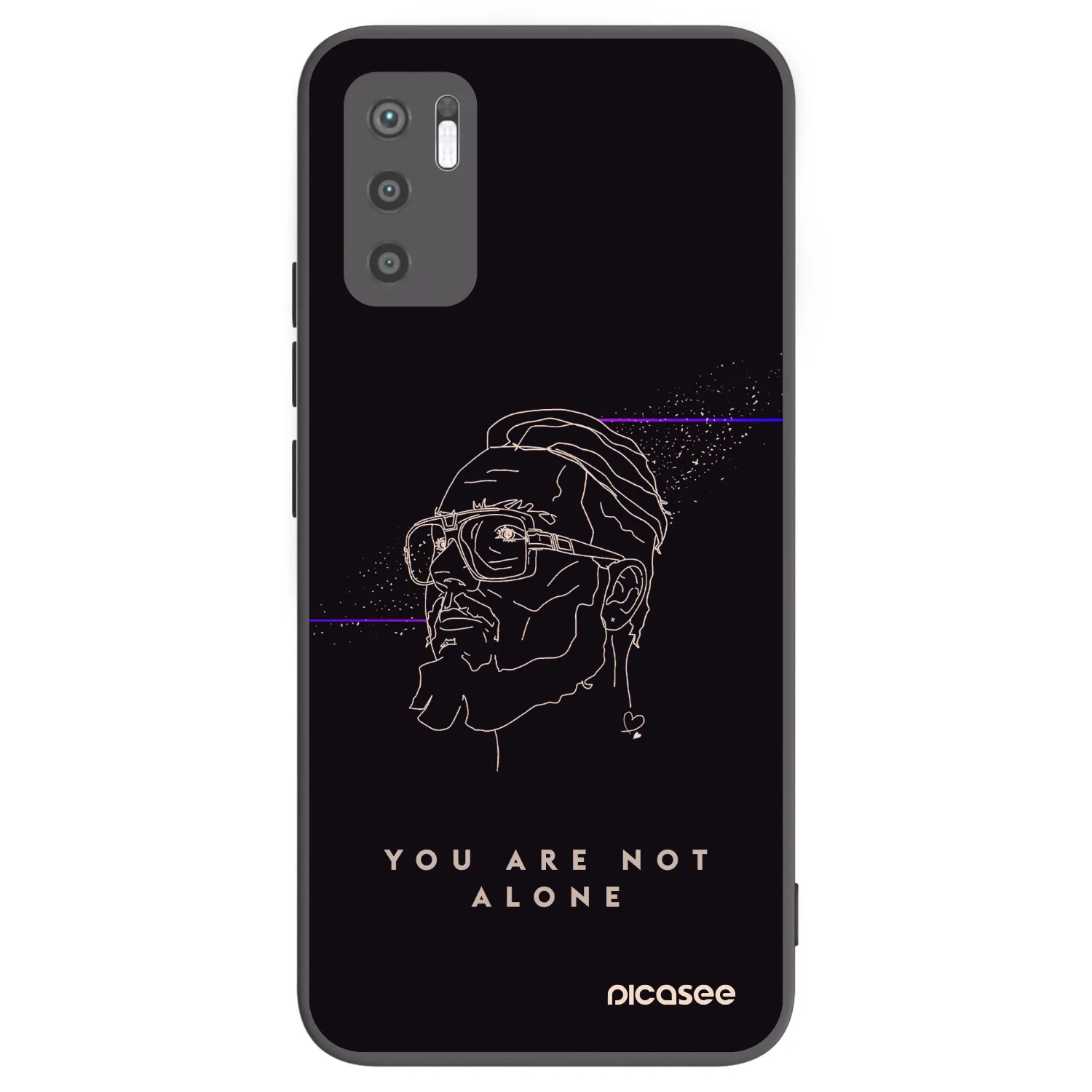 Picasee silikonový černý obal pro Xiaomi Redmi Note 10 5G - You are not alone