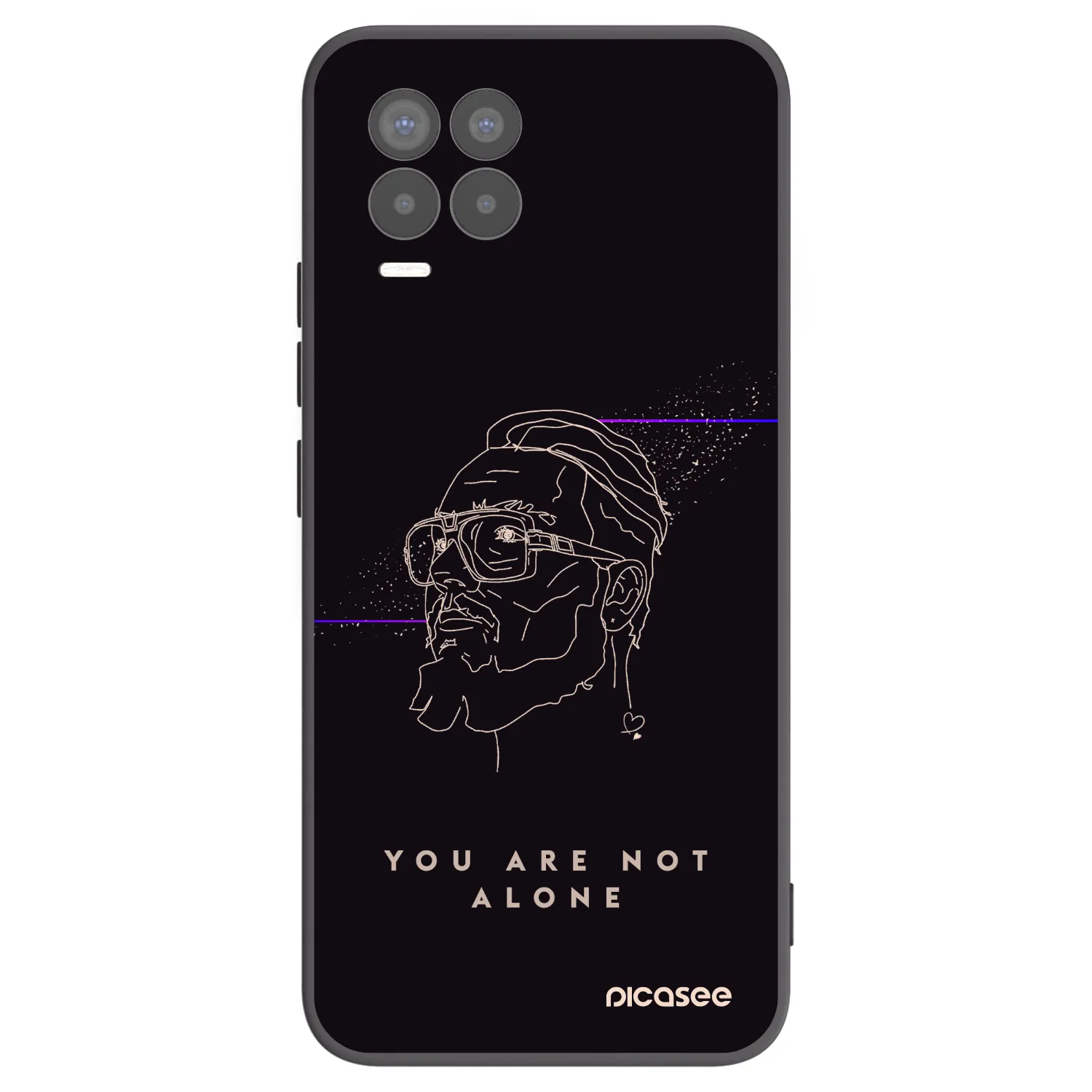 Picasee silikonový černý obal pro Realme 8 4G - You are not alone