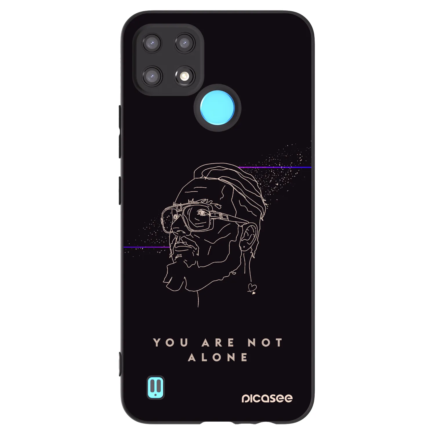 Picasee silikonový černý obal pro Realme C21 - You are not alone