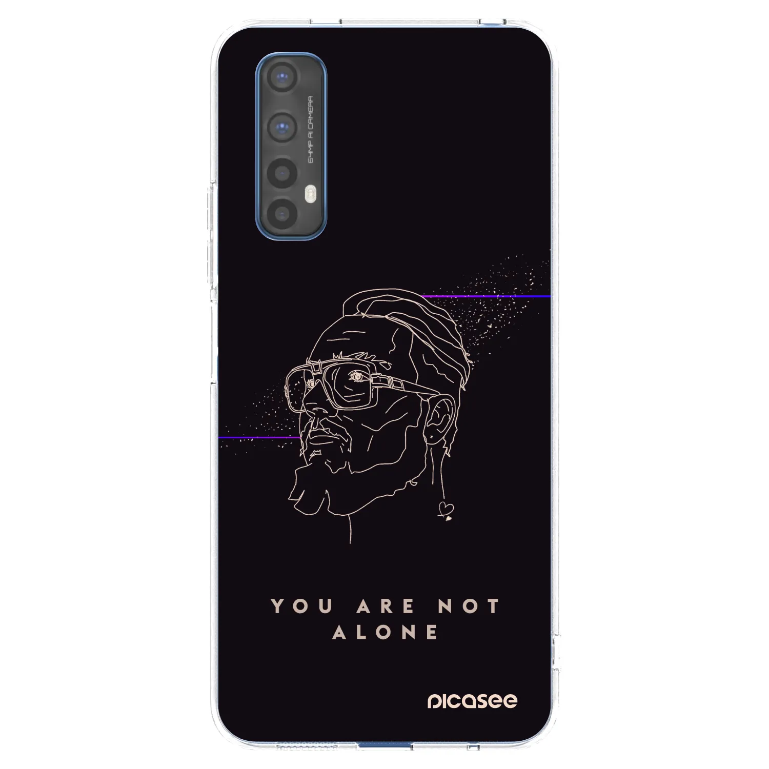 Picasee silikonový průhledný obal pro Realme 7 - You are not alone