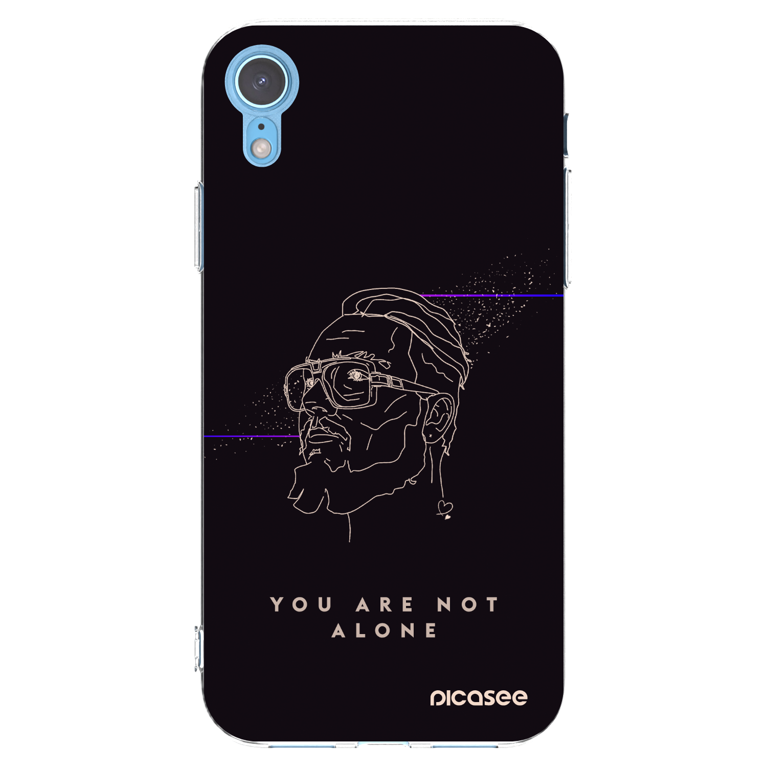 Picasee silikonový průhledný obal pro Apple iPhone XR - You are not alone