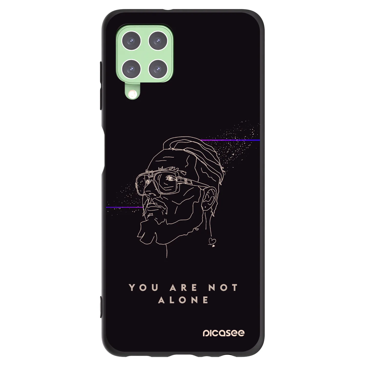 Picasee silikonový černý obal pro Samsung Galaxy A22 A225F 4G - You are not alone