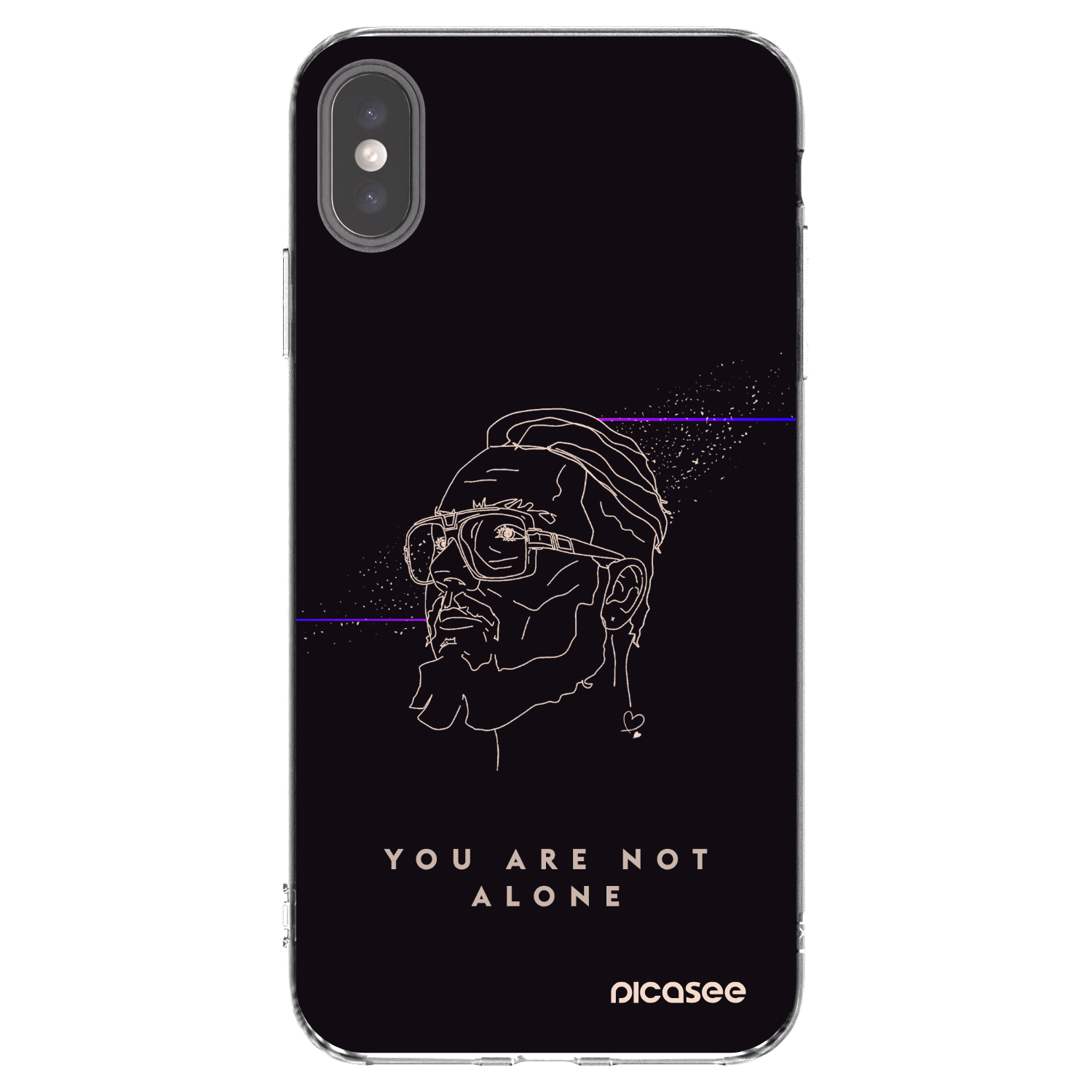 Picasee silikonový průhledný obal pro Apple iPhone XS Max - You are not alone