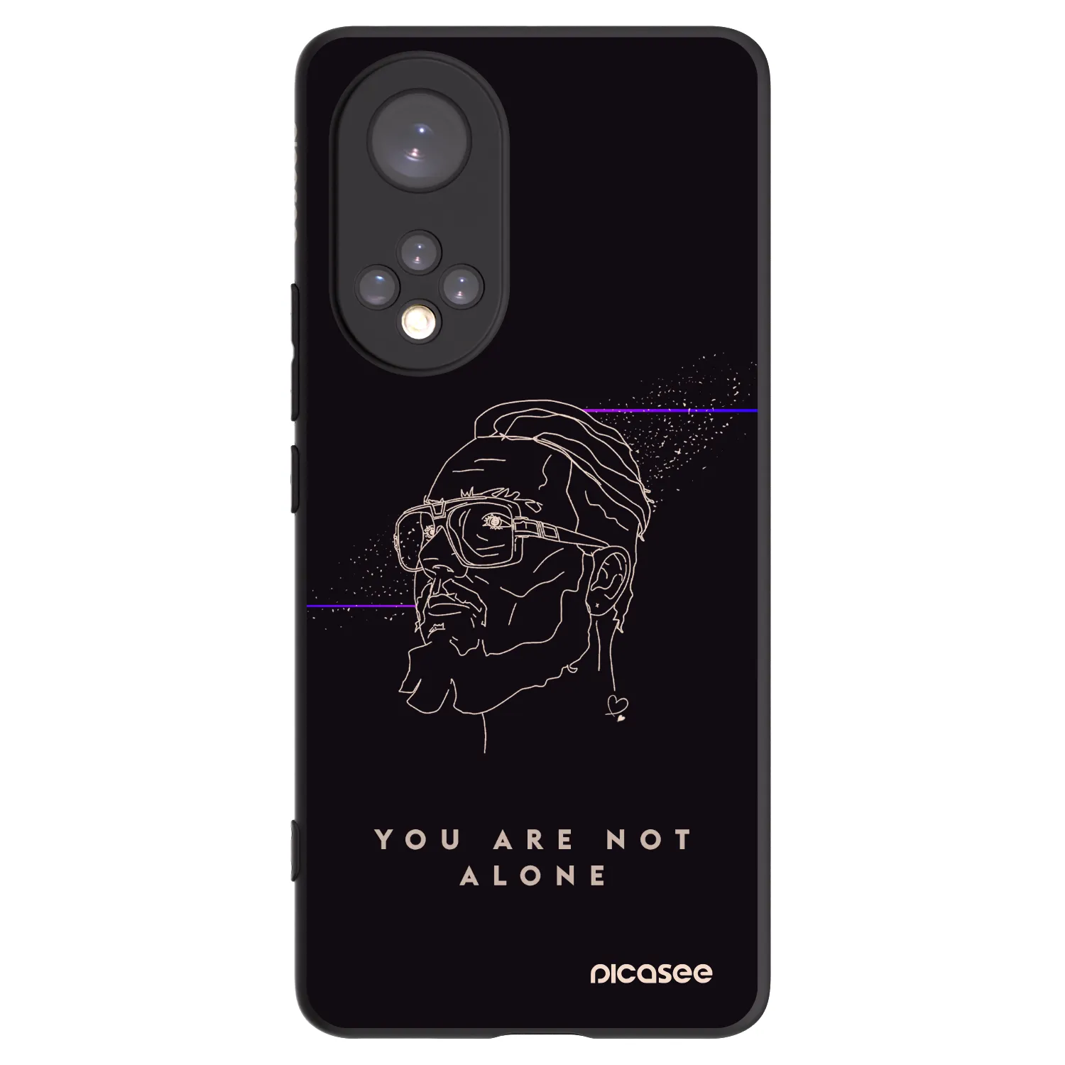 Picasee silikonový černý obal pro Honor 50 5G - You are not alone