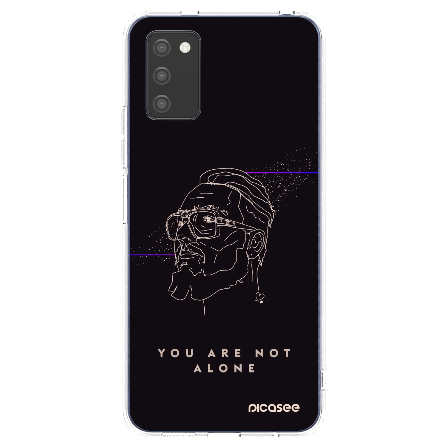 Picasee silikonový průhledný obal pro Samsung Galaxy A03s A037G - You are not alone