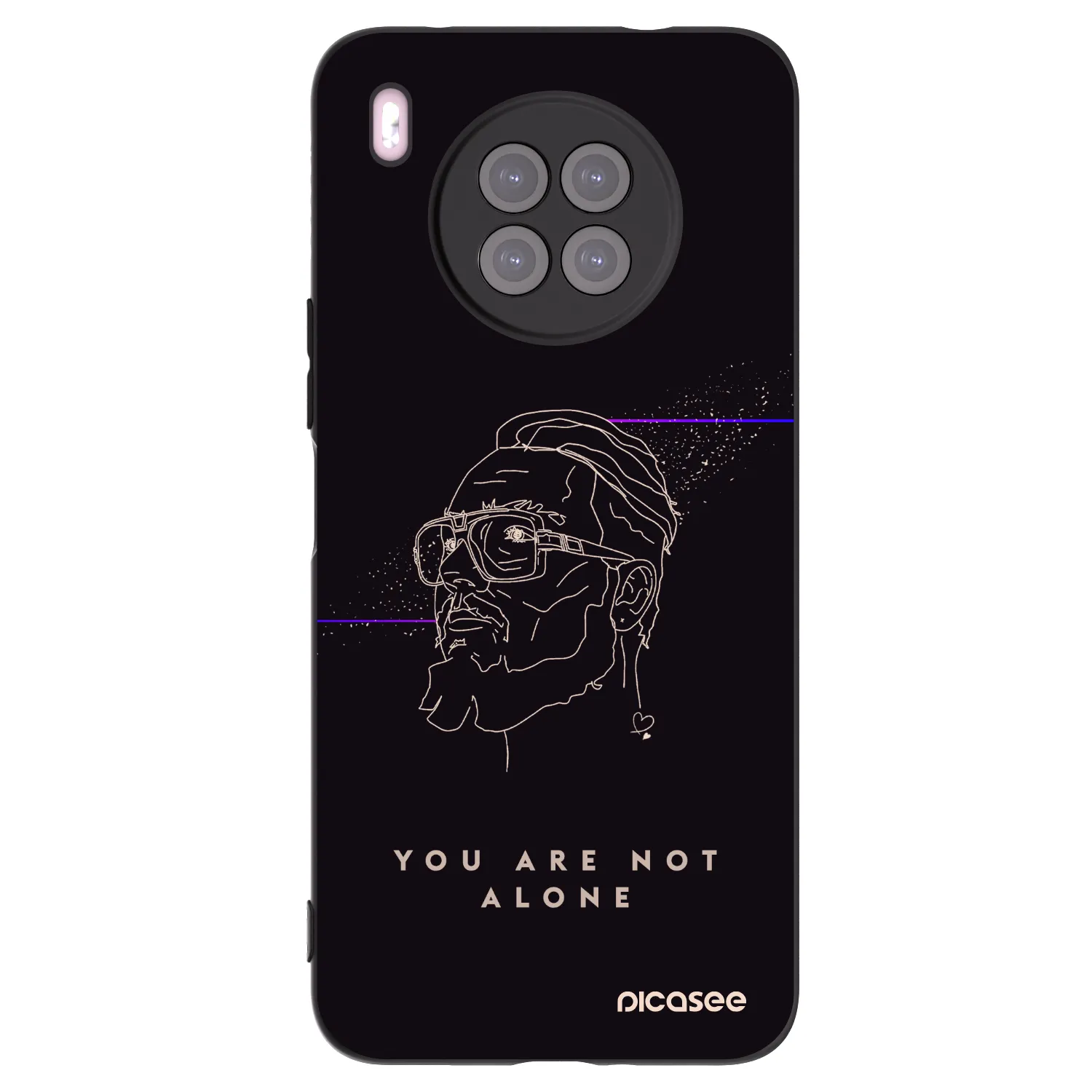 Picasee silikonový černý obal pro Huawei Nova 8i - You are not alone