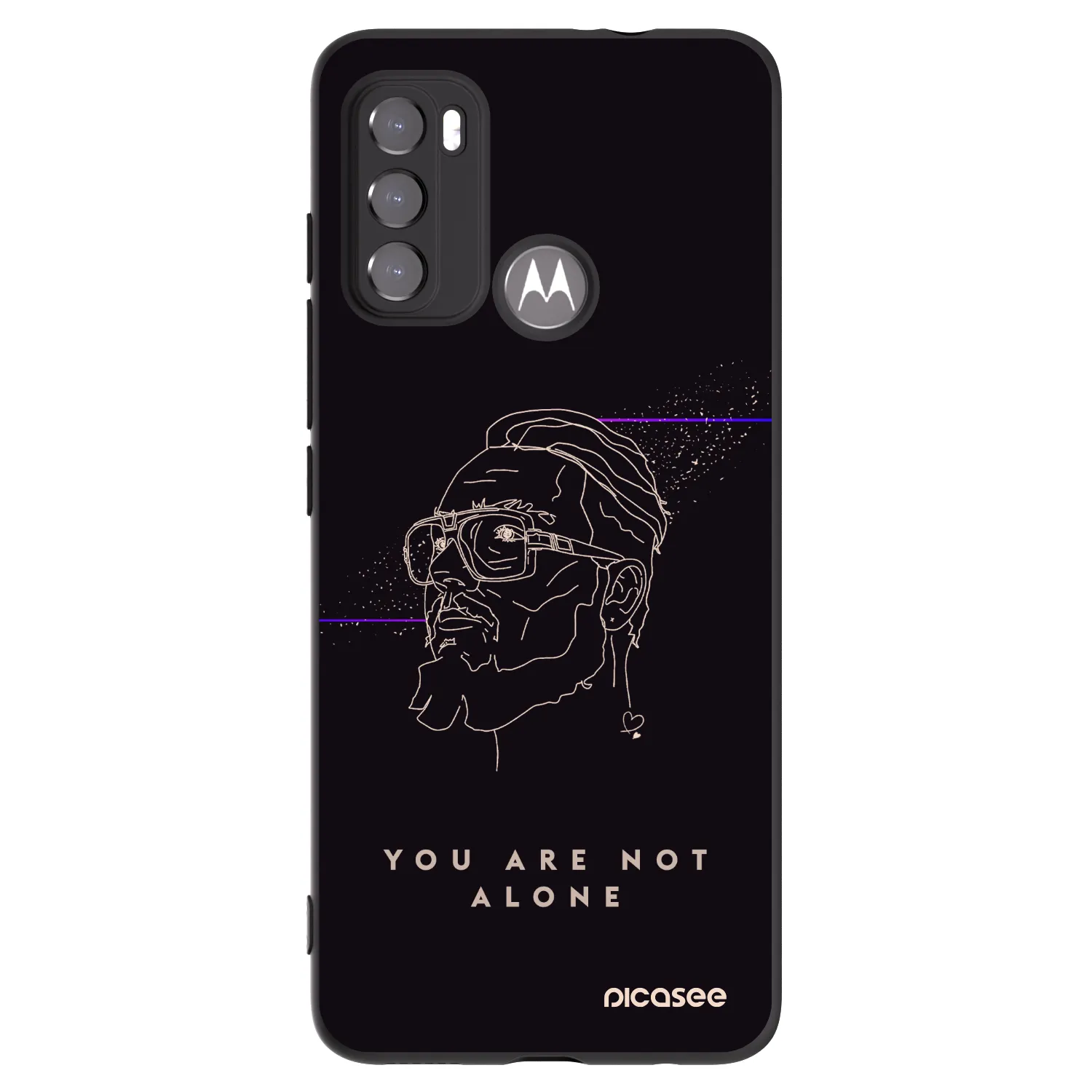 Picasee silikonový černý obal pro Motorola Moto G60 - You are not alone