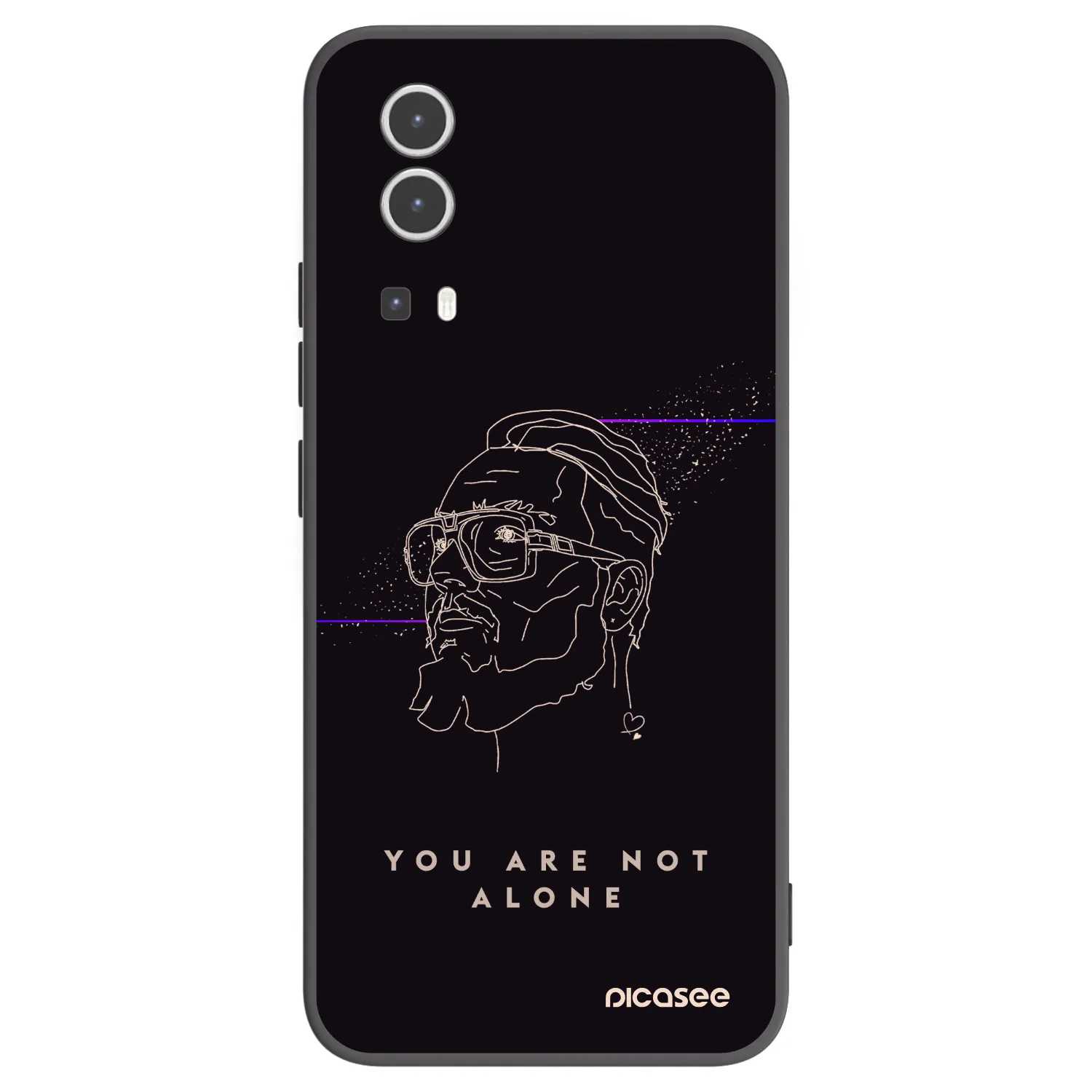 Picasee silikonový černý obal pro Vivo Y72 5G - You are not alone