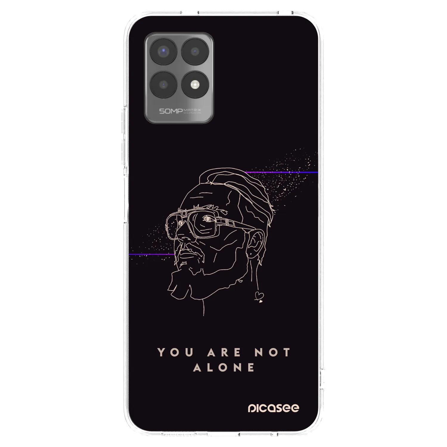 Picasee silikonový průhledný obal pro Realme 8i - You are not alone