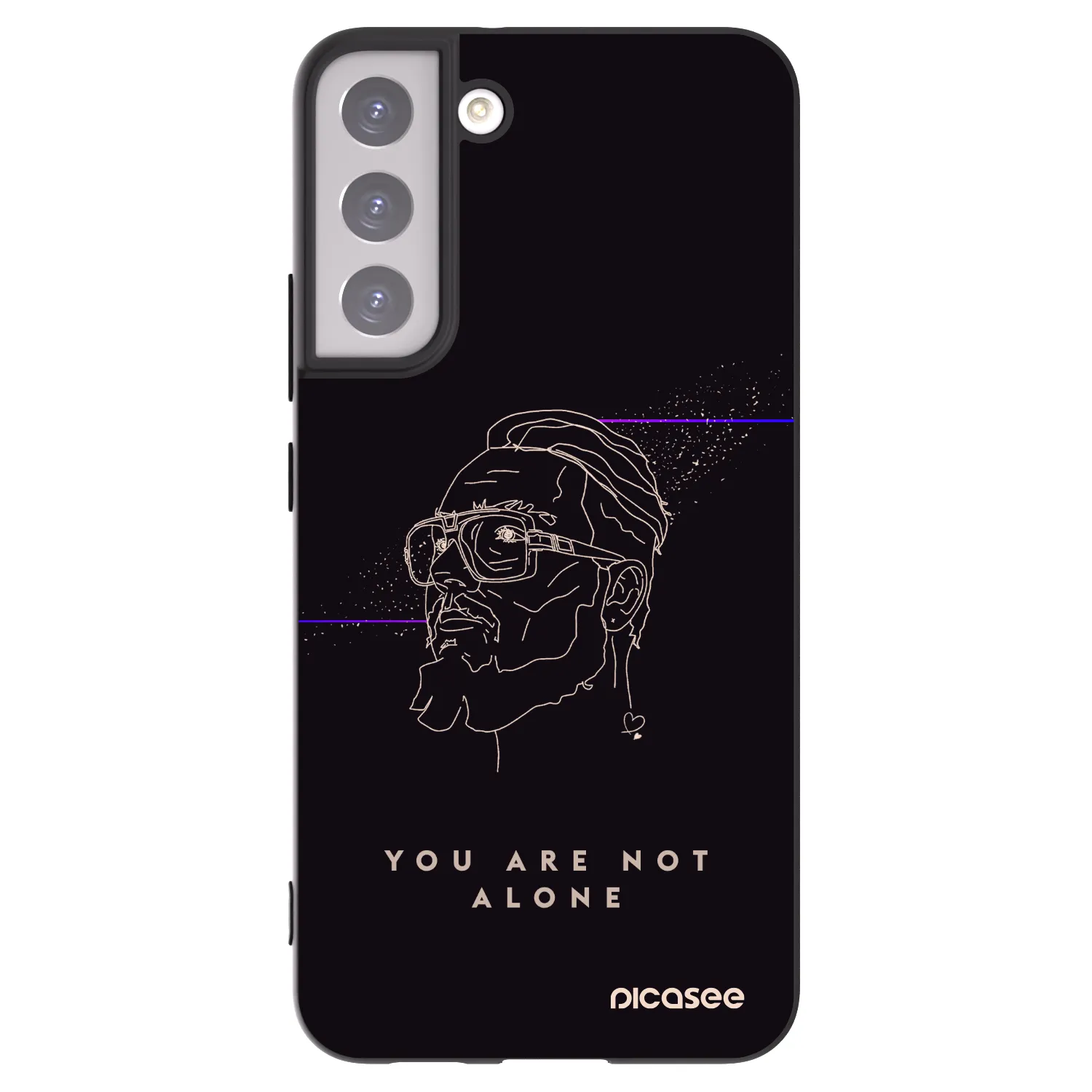 Picasee silikonový černý obal pro Samsung Galaxy S22+ 5G - You are not alone
