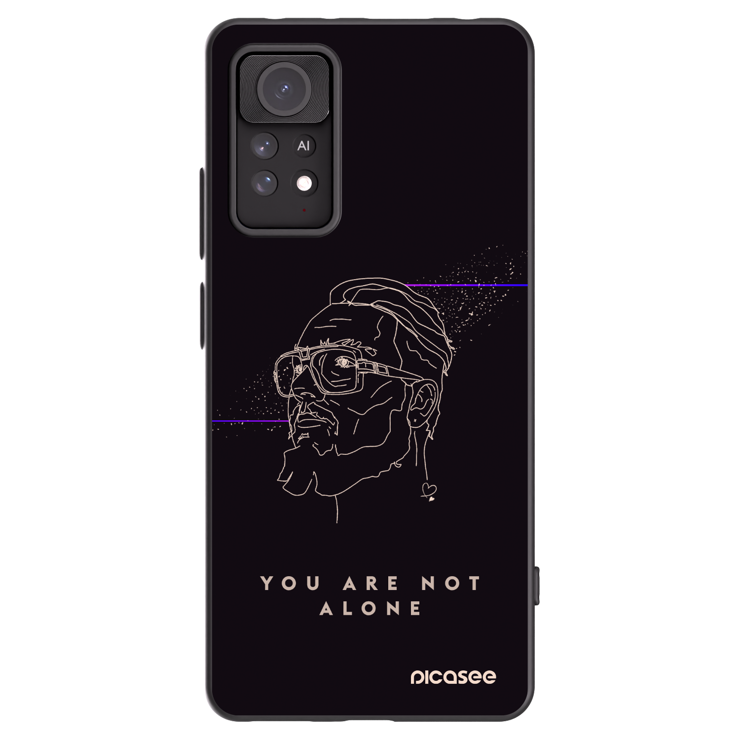 Picasee silikonový černý obal pro Xiaomi Redmi Note 11 Pro - You are not alone