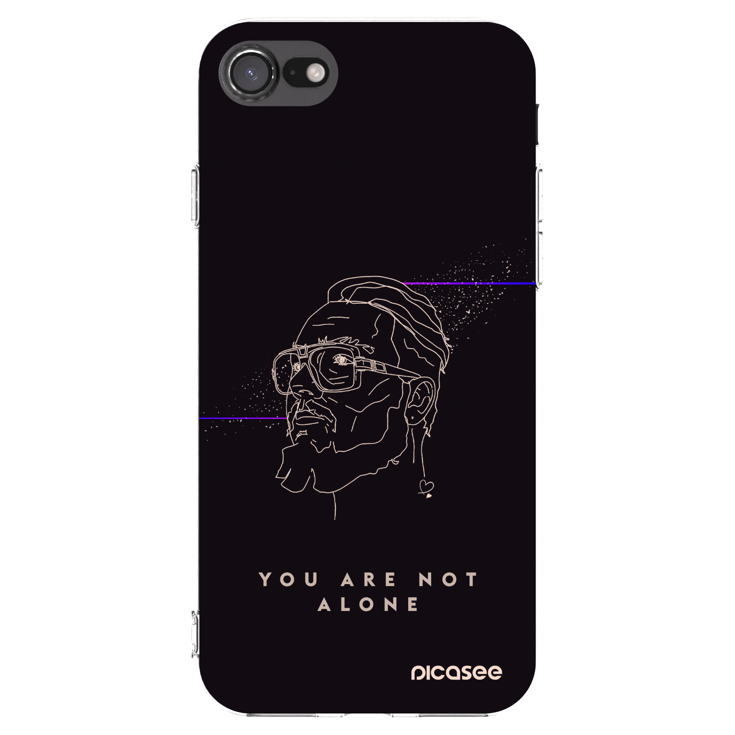 Picasee silikonový průhledný obal pro Apple iPhone SE 2022 - You are not alone