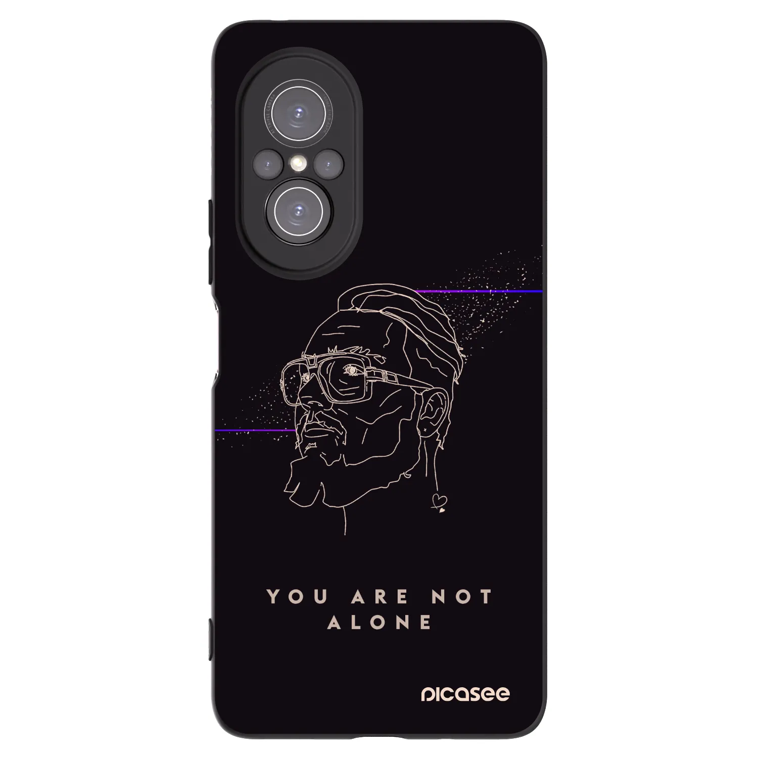 Picasee silikonový černý obal pro Huawei Nova 9 SE - You are not alone