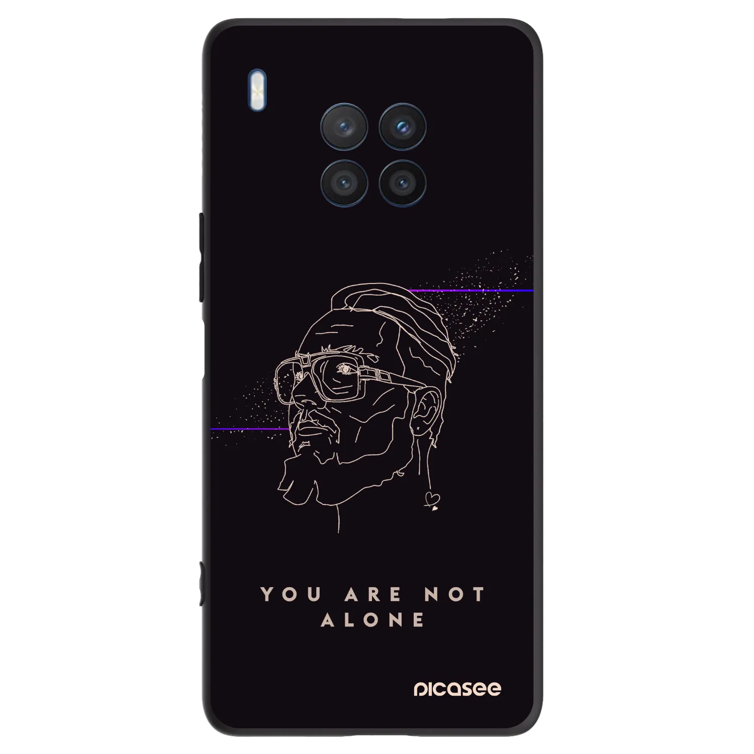 Picasee silikonový černý obal pro Honor 50 Lite - You are not alone