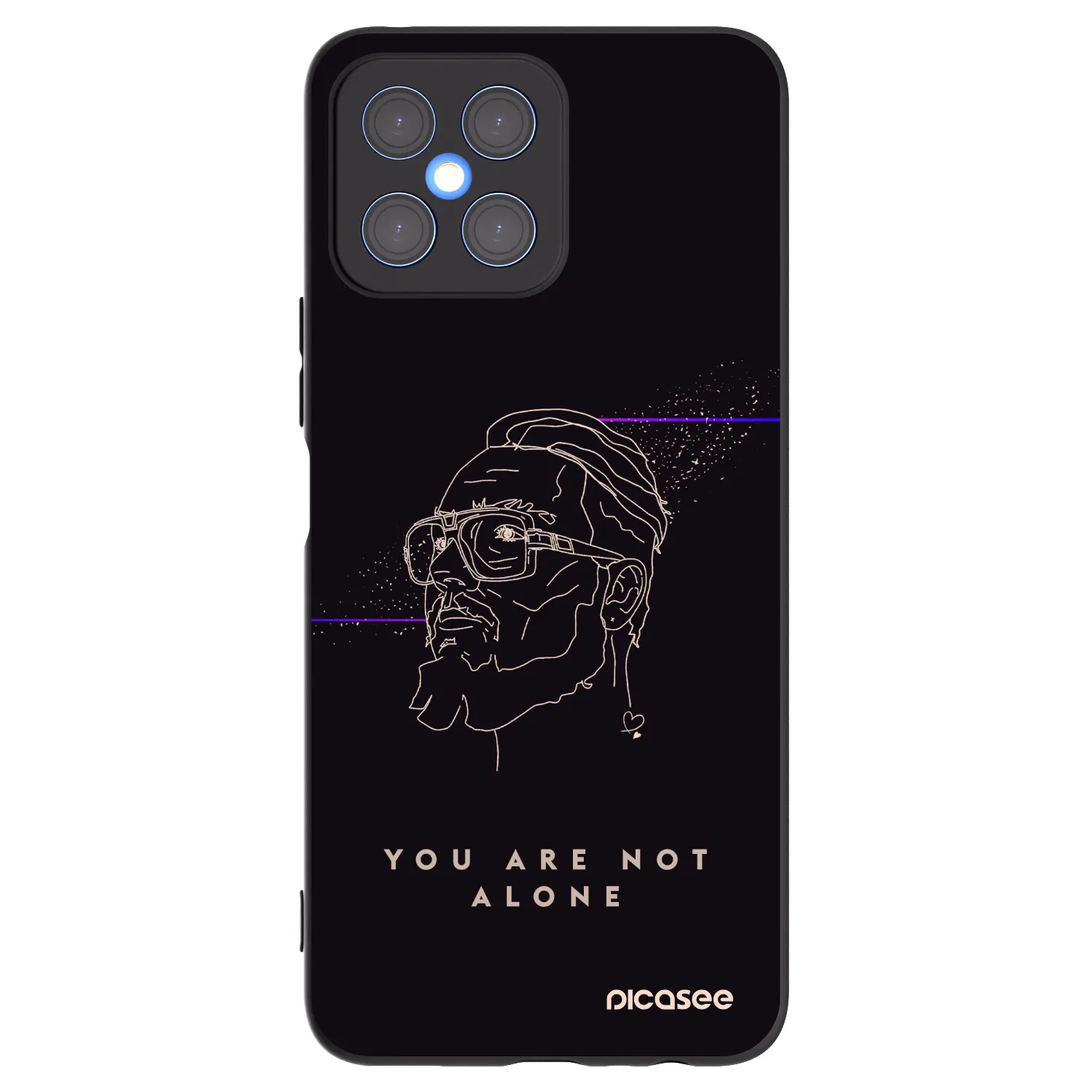 Picasee silikonový černý obal pro Honor X8 4G - You are not alone