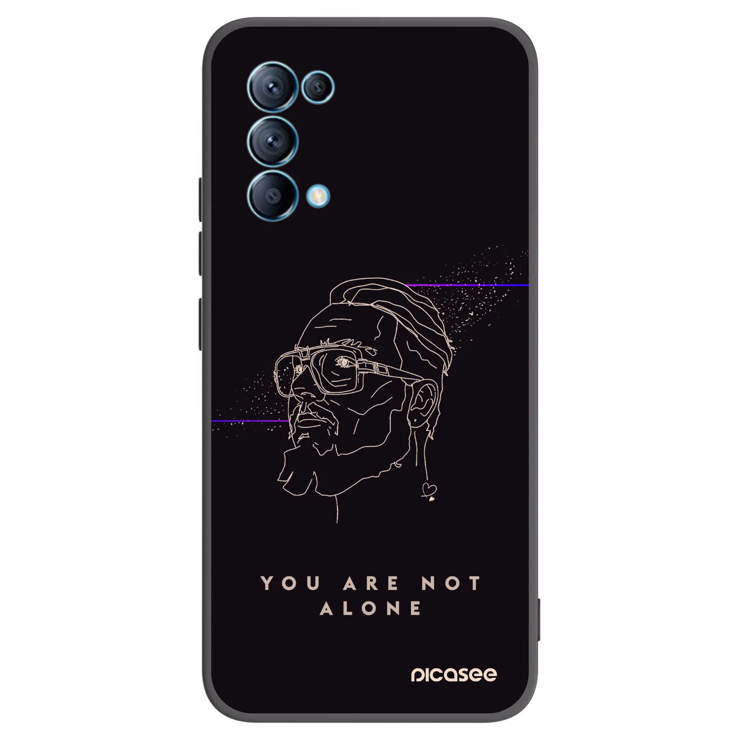 Picasee silikonový černý obal pro OPPO Reno 5 5G - You are not alone