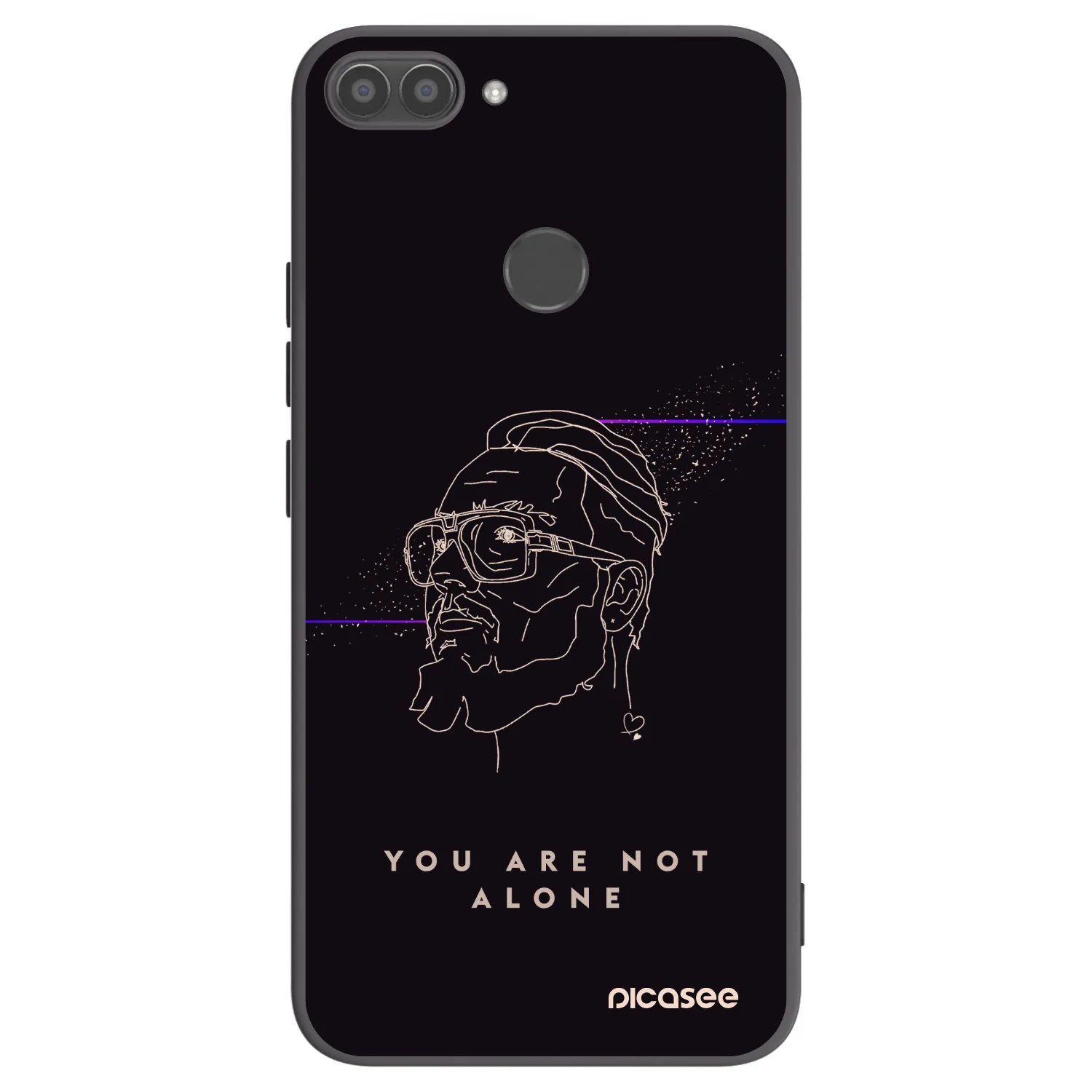 Picasee silikonový černý obal pro Huawei P Smart - You are not alone