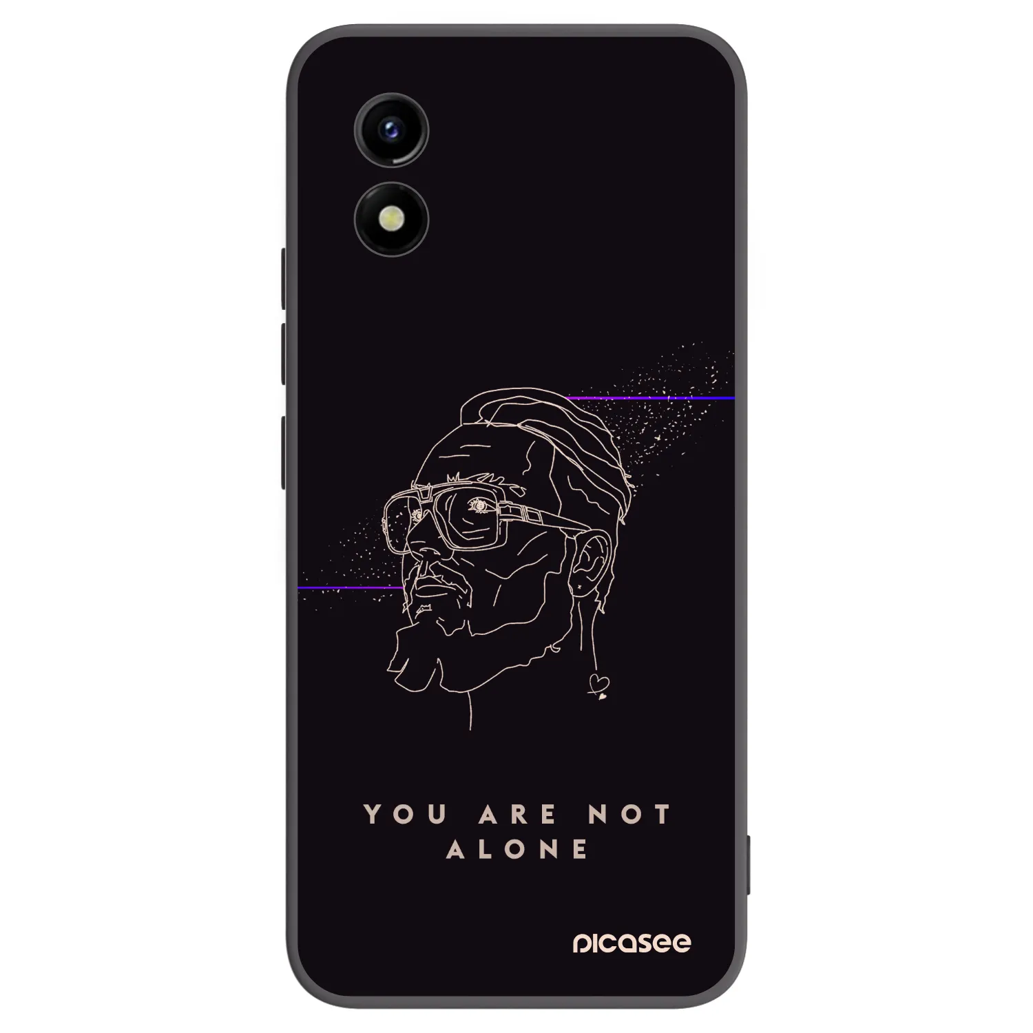 Picasee silikonový černý obal pro Vivo Y01 - You are not alone