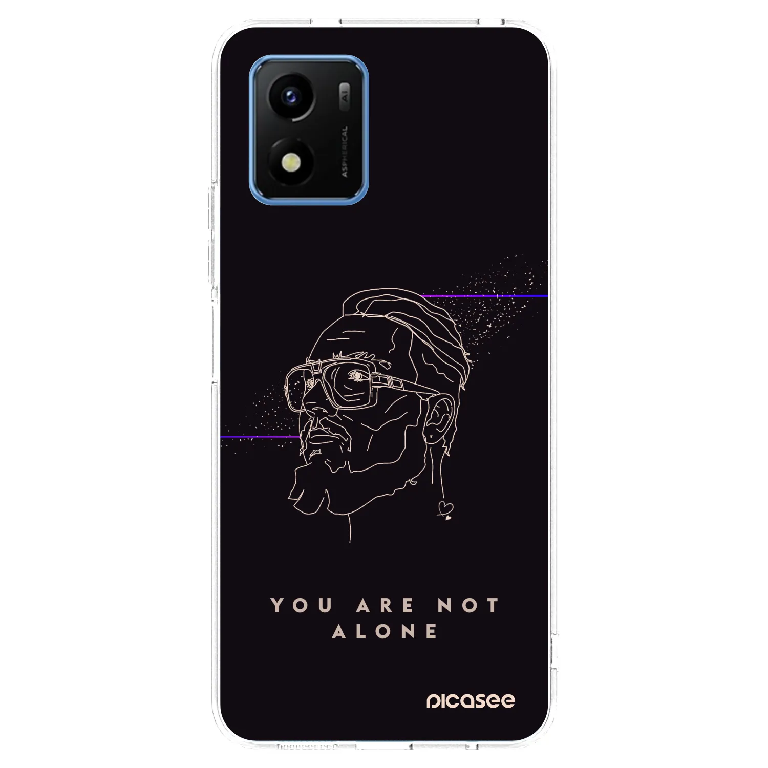 Picasee silikonový průhledný obal pro Vivo Y01 - You are not alone