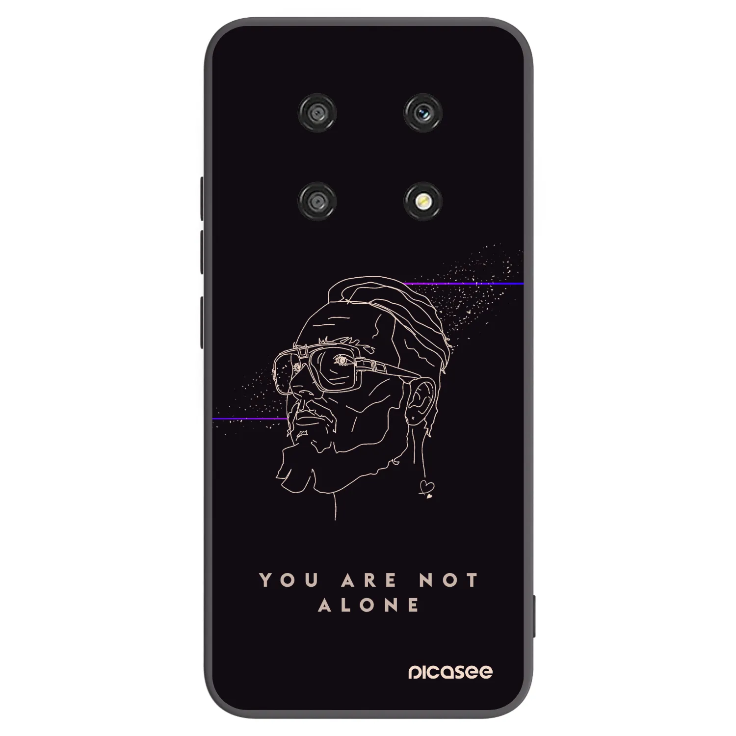 Picasee silikonový černý obal pro Honor Magic4 Lite 5G - You are not alone