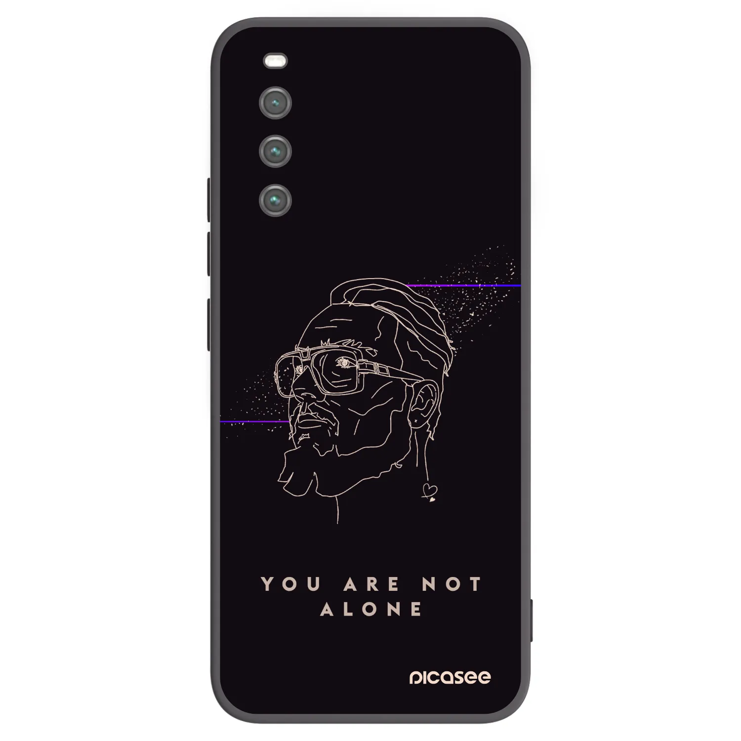 Picasee silikonový černý obal pro Sony Xperia 10 IV 5G - You are not alone