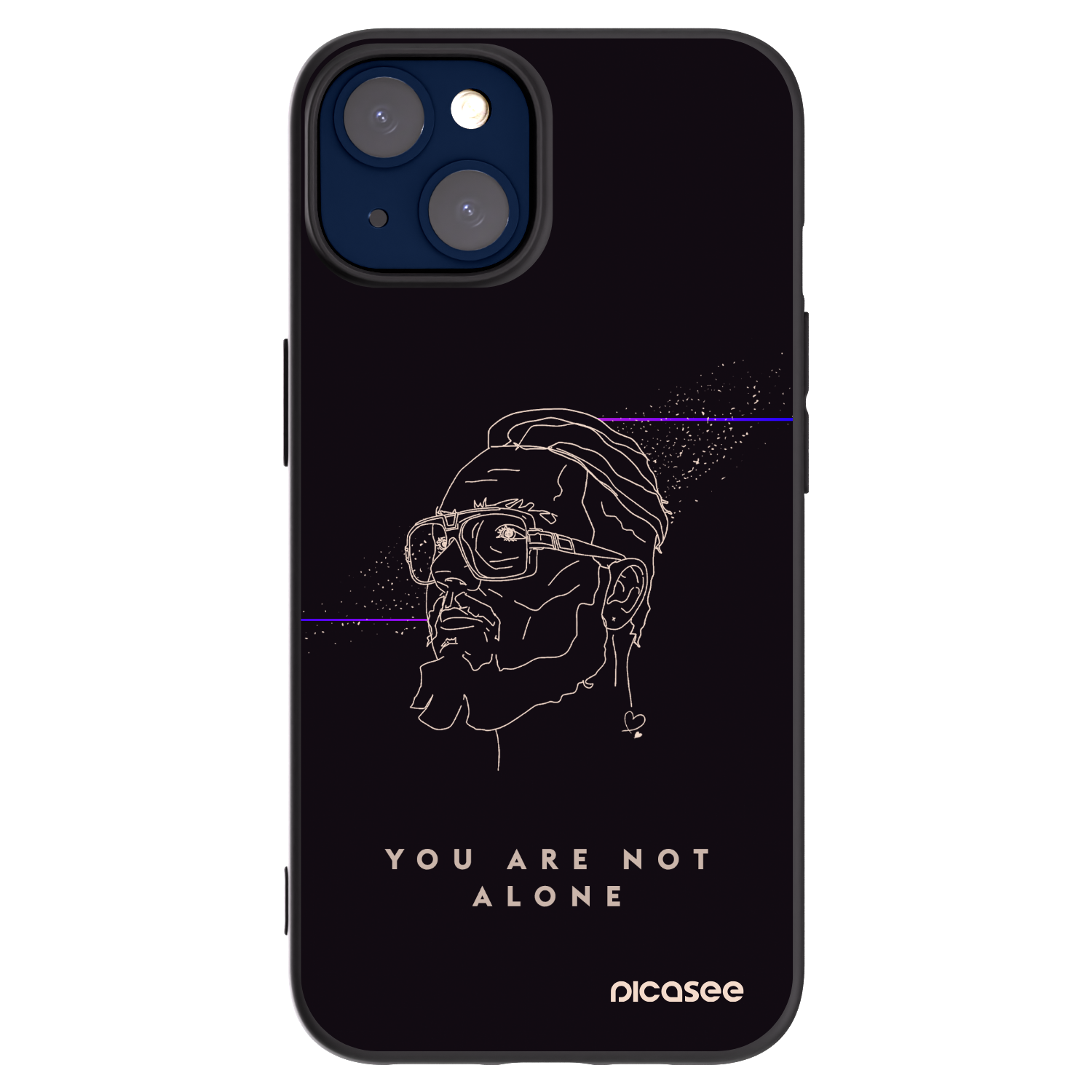 Picasee silikonový černý obal pro Apple iPhone 14 - You are not alone