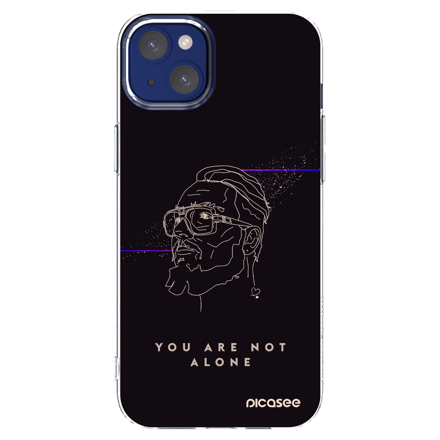 Picasee silikonový průhledný obal pro Apple iPhone 14 Plus - You are not alone