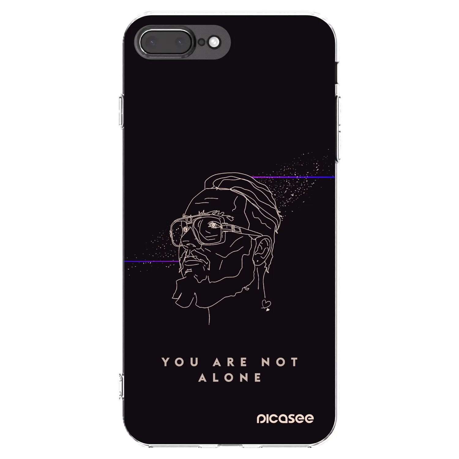 Picasee silikonový průhledný obal pro Apple iPhone 8 Plus - You are not alone