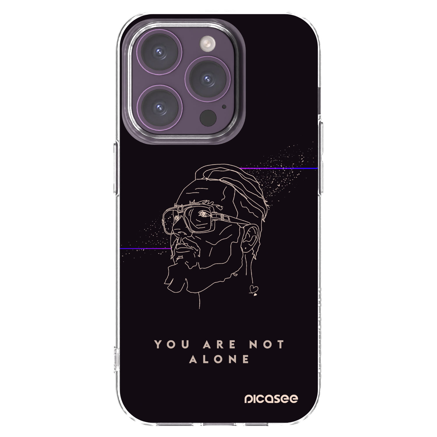 Picasee silikonový průhledný obal pro Apple iPhone 14 Pro - You are not alone