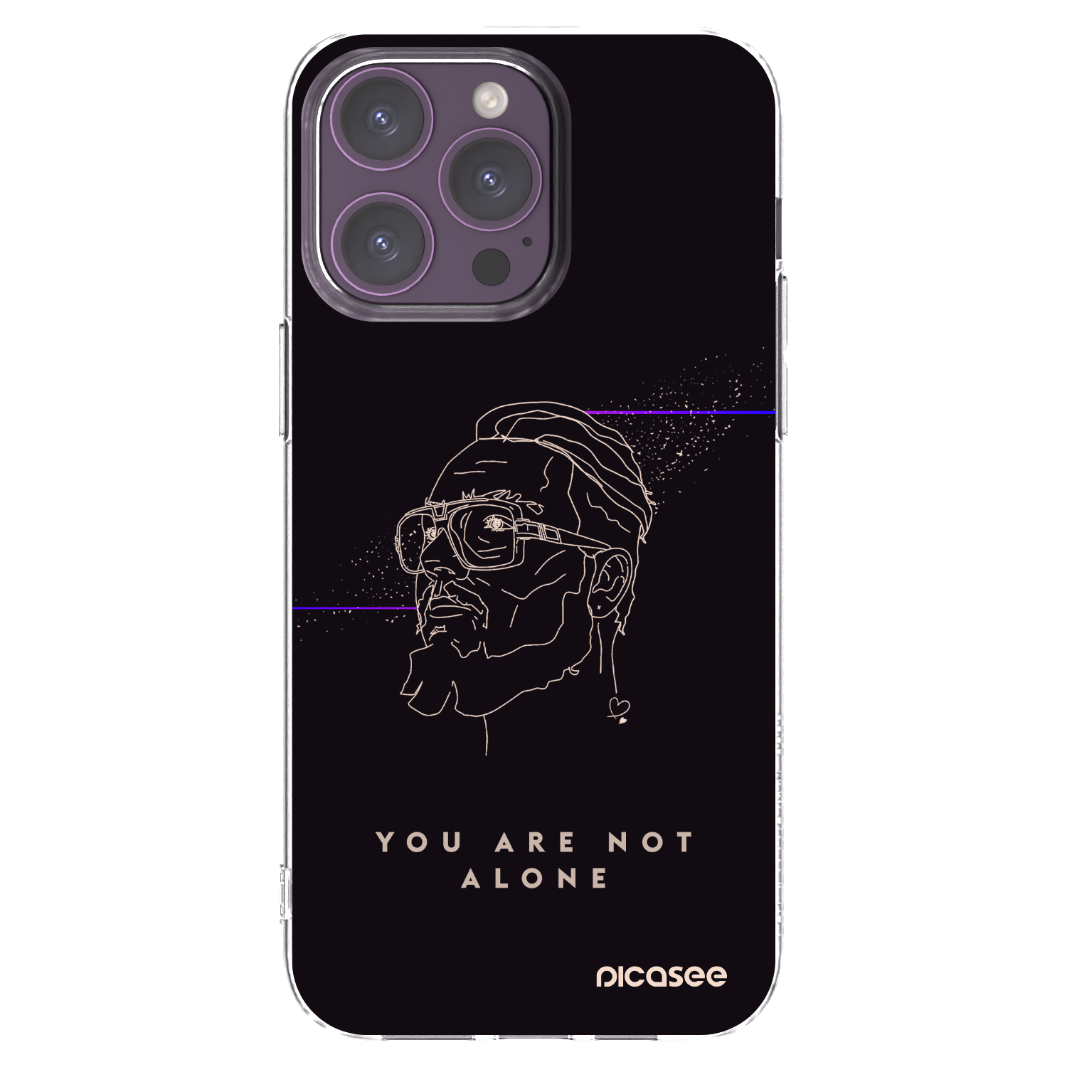 Picasee silikonový průhledný obal pro Apple iPhone 14 Pro Max - You are not alone