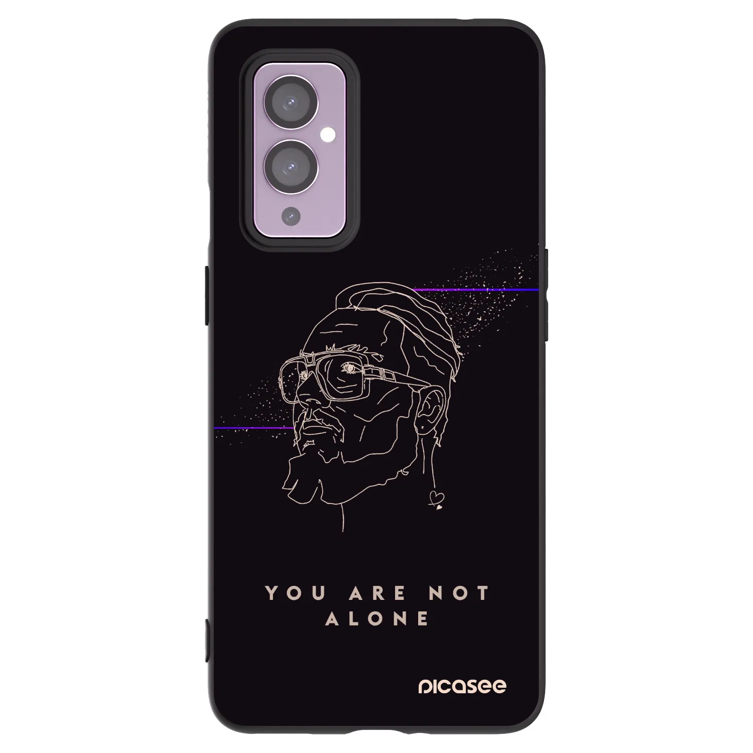 Picasee silikonový černý obal pro OnePlus 9 - You are not alone