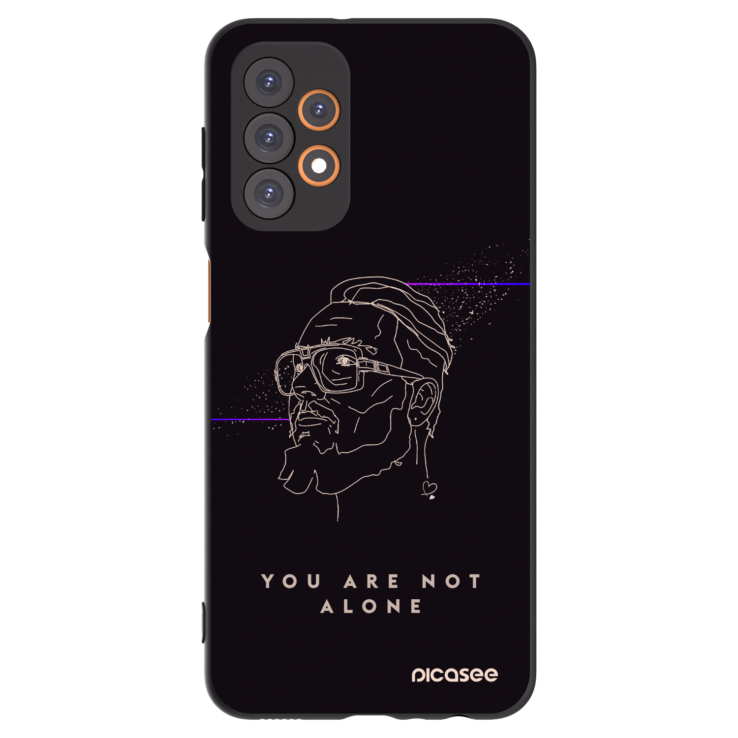 Picasee silikonový černý obal pro Samsung Galaxy A23 A236B 5G - You are not alone