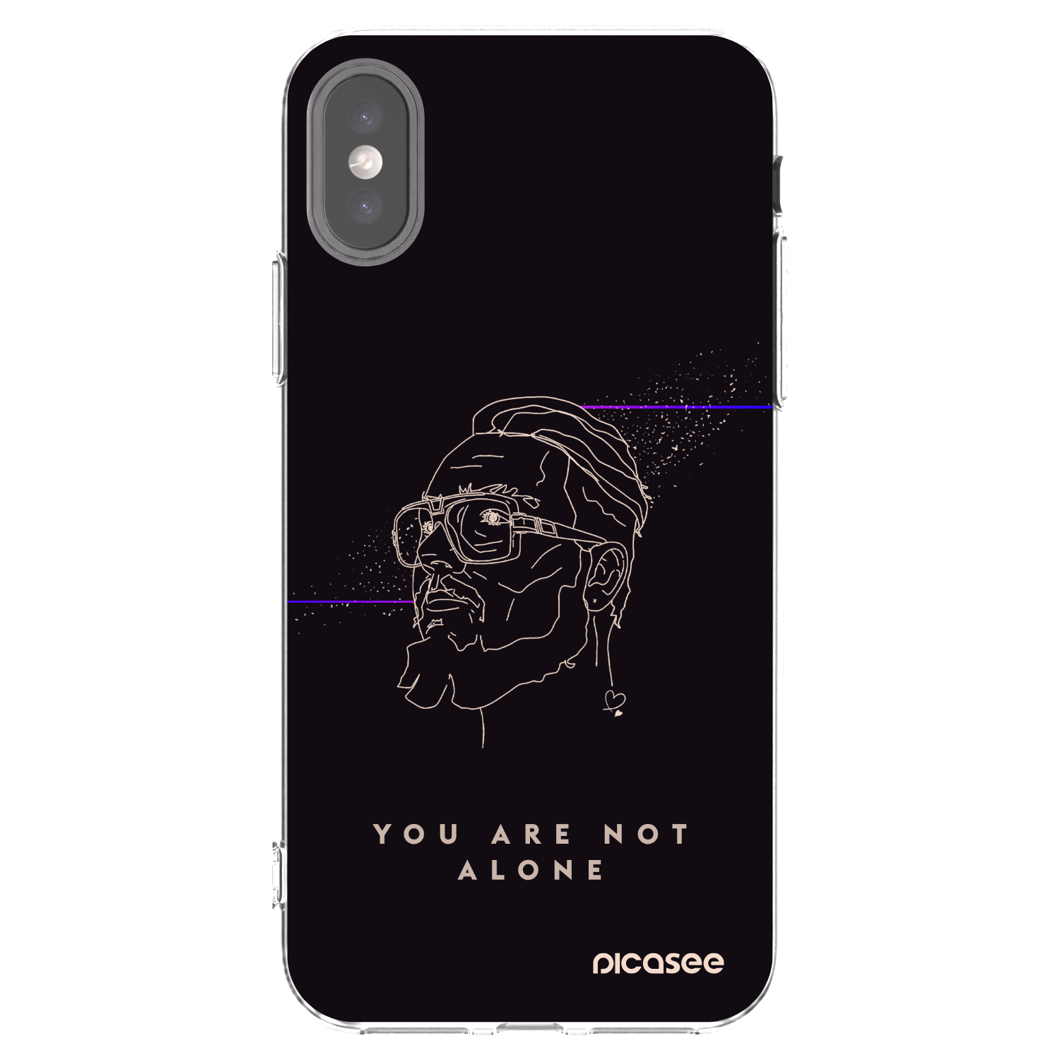 Picasee silikonový průhledný obal pro Apple iPhone X/XS - You are not alone