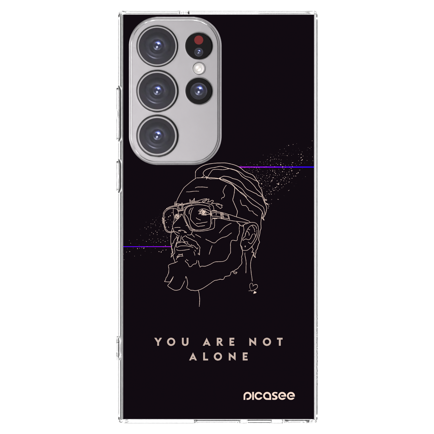 Picasee silikonový průhledný obal pro Samsung Galaxy S23 Ultra 5G - You are not alone