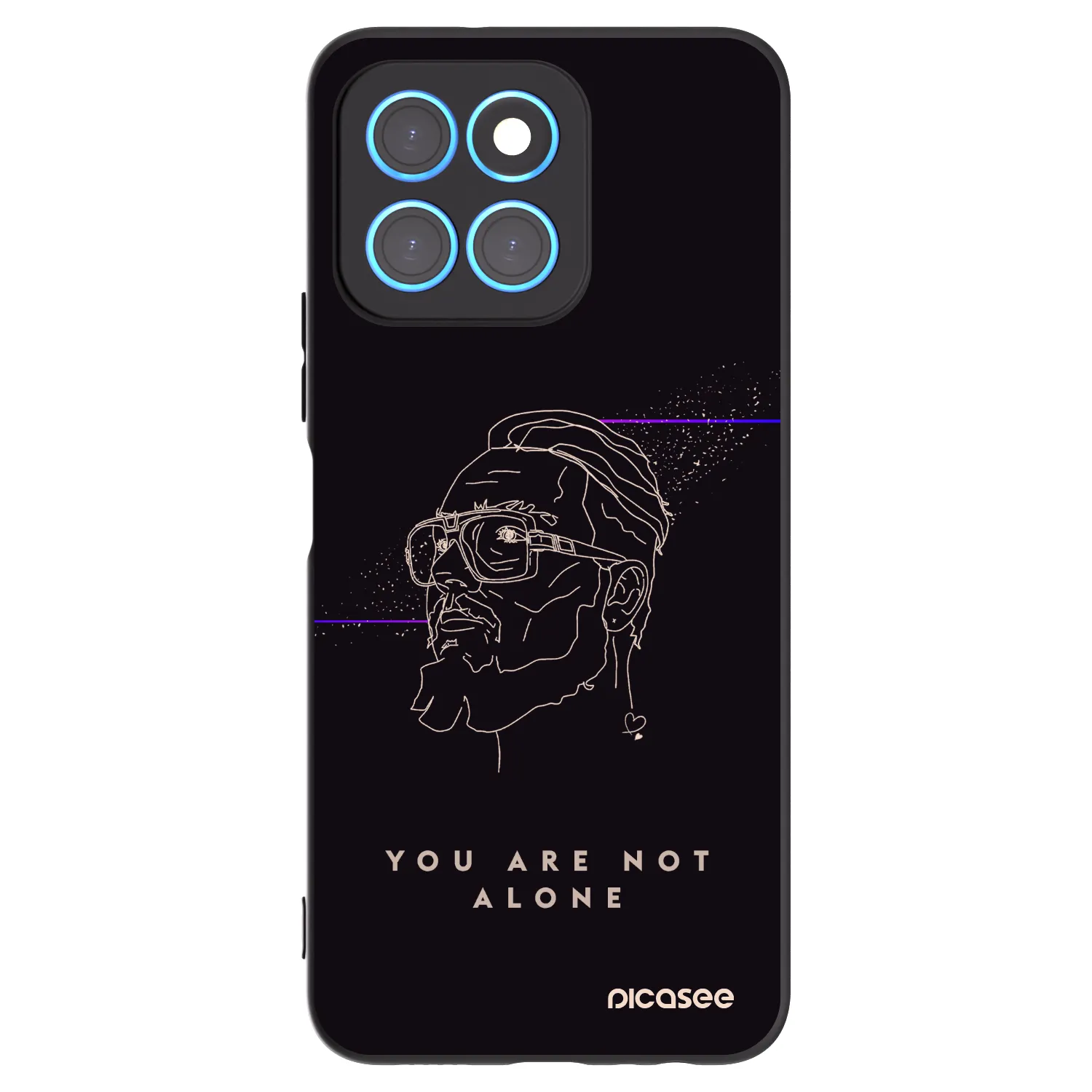 Picasee silikonový černý obal pro Honor X8 5G - You are not alone