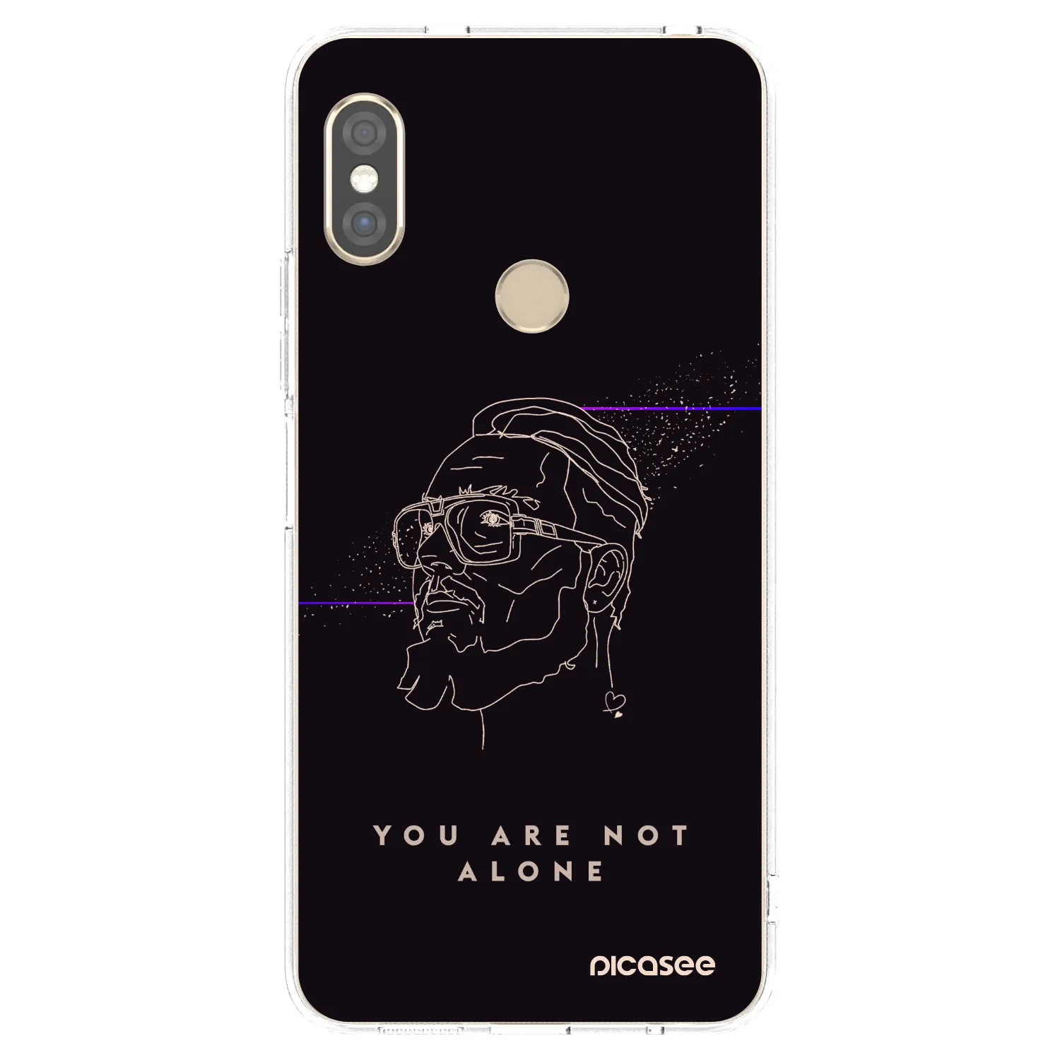 Picasee silikonový průhledný obal pro Xiaomi Redmi Note 5 Global - You are not alone