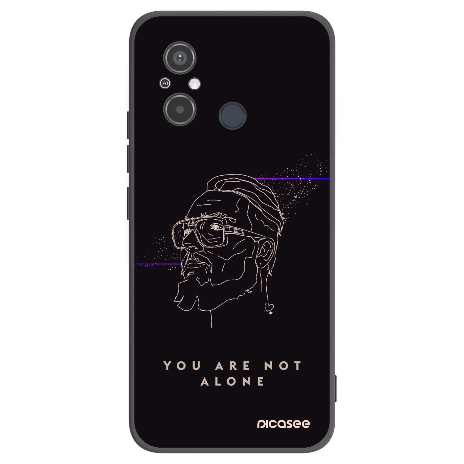 Picasee silikonový černý obal pro Xiaomi Redmi 12C - You are not alone