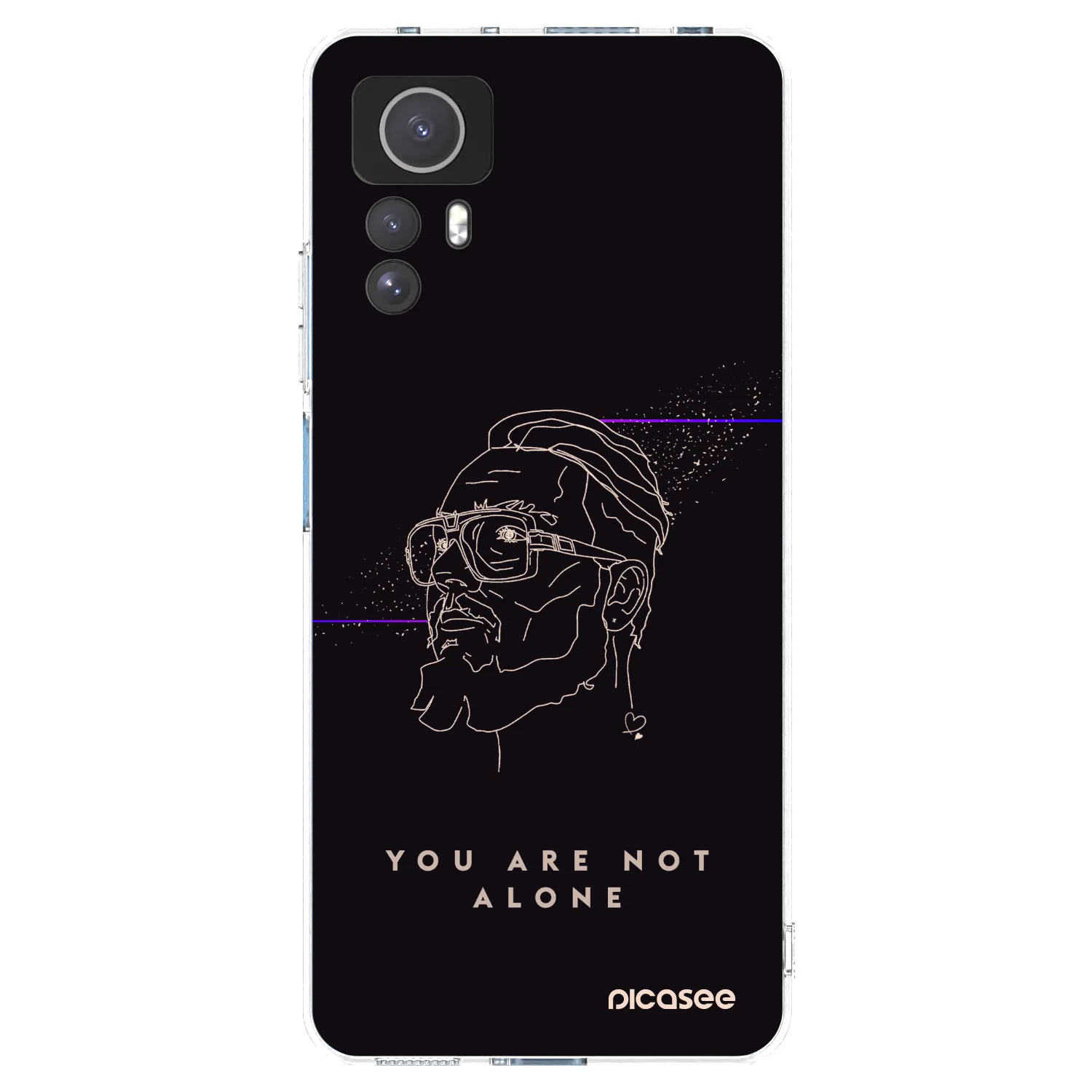 Picasee silikonový průhledný obal pro Xiaomi Redmi Note 12S - You are not alone