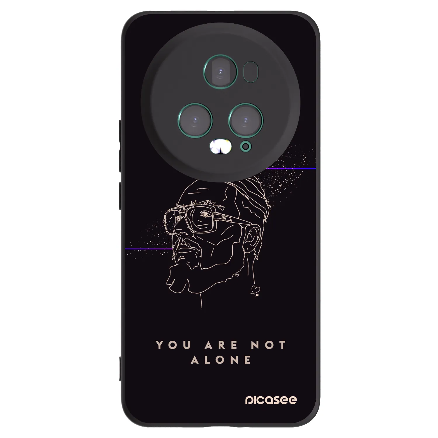 Picasee silikonový černý obal pro Honor Magic5 Pro - You are not alone