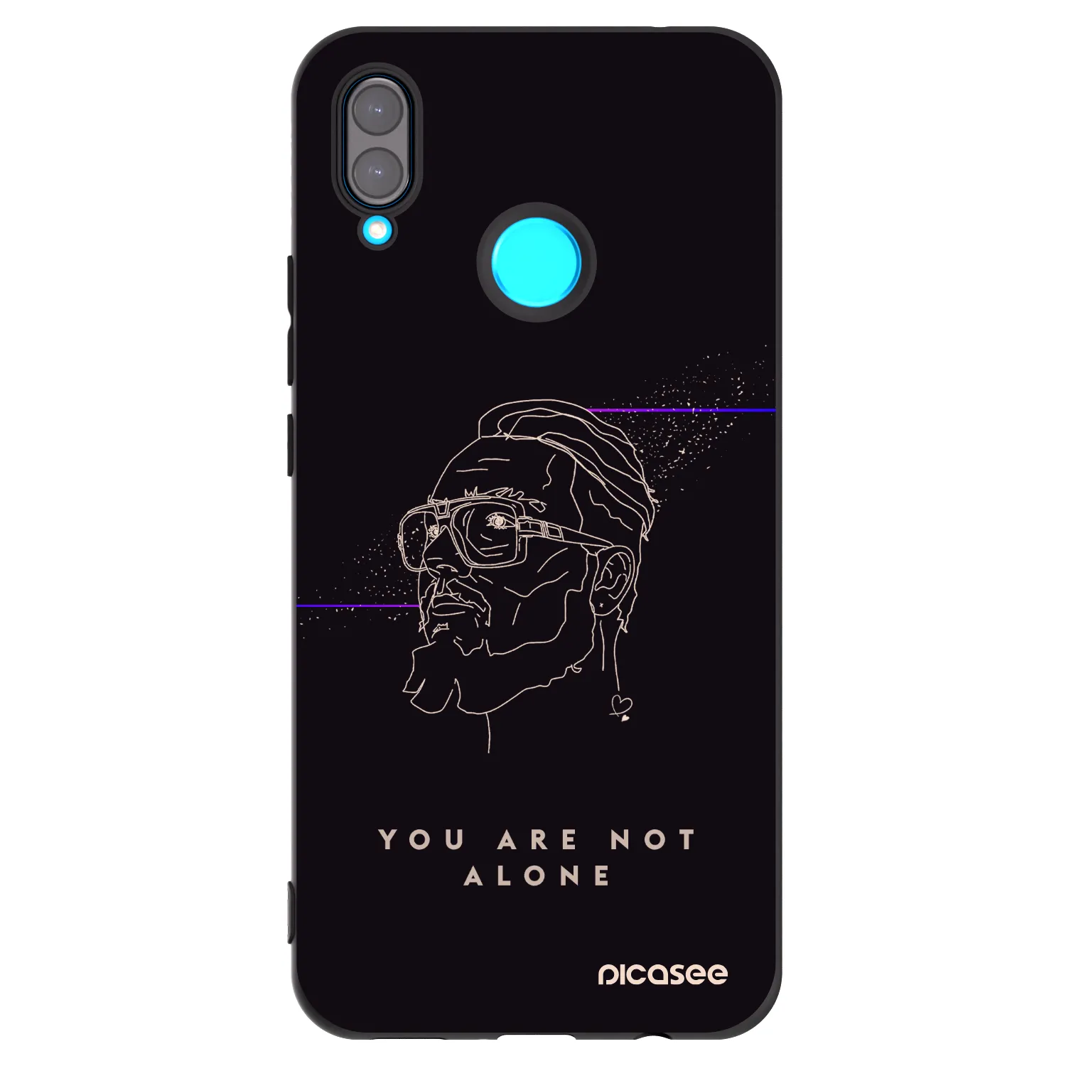 Picasee silikonový černý obal pro Huawei Nova 3i - You are not alone