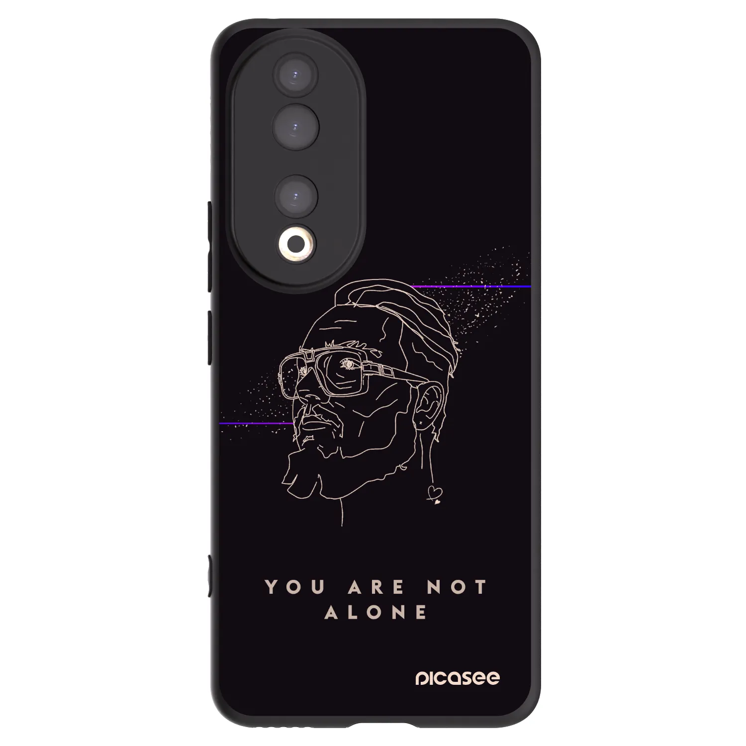 Picasee silikonový černý obal pro Honor 90 5G - You are not alone