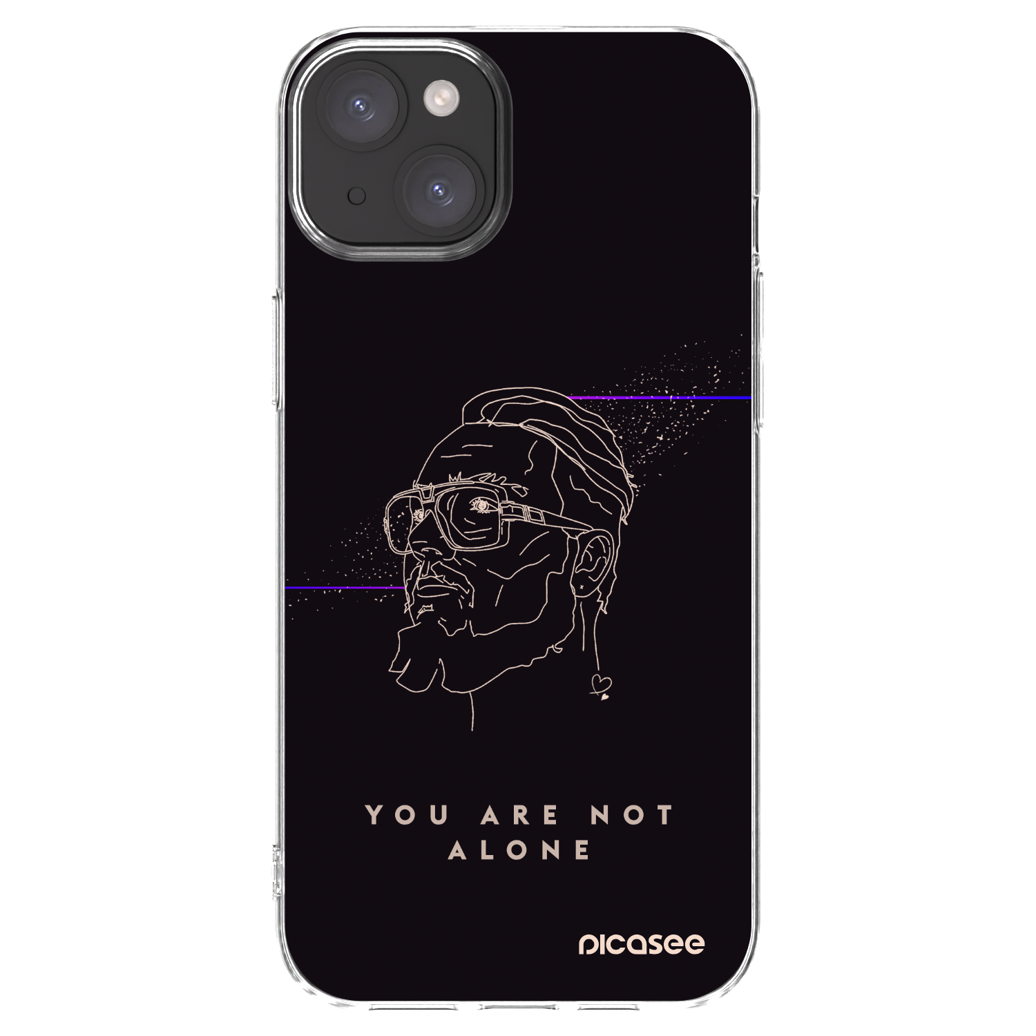 Picasee silikonový průhledný obal pro Apple iPhone 15 Plus - You are not alone
