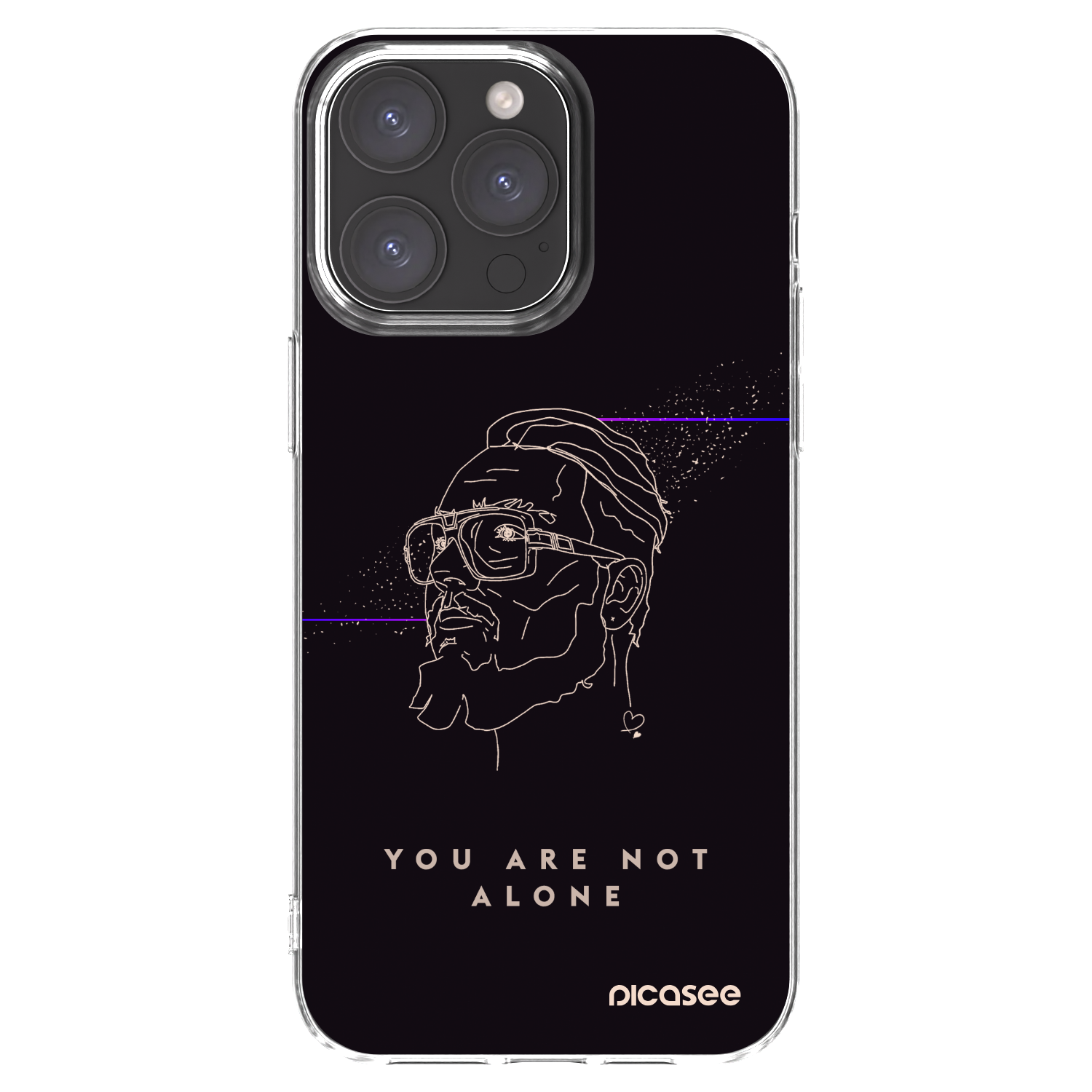 Picasee silikonový průhledný obal pro Apple iPhone 15 Pro Max - You are not alone