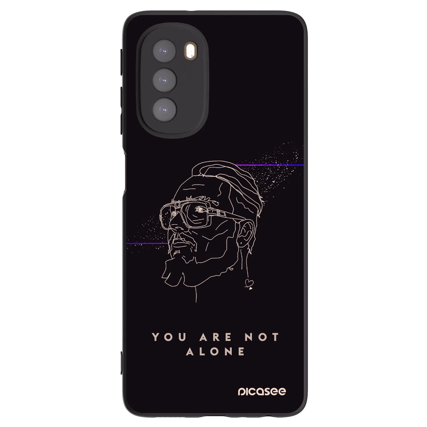 Picasee silikonový černý obal pro Motorola Moto G51 - You are not alone