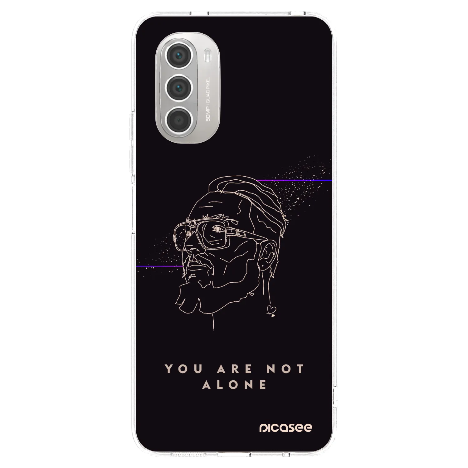 Picasee silikonový průhledný obal pro Motorola Moto G51 - You are not alone